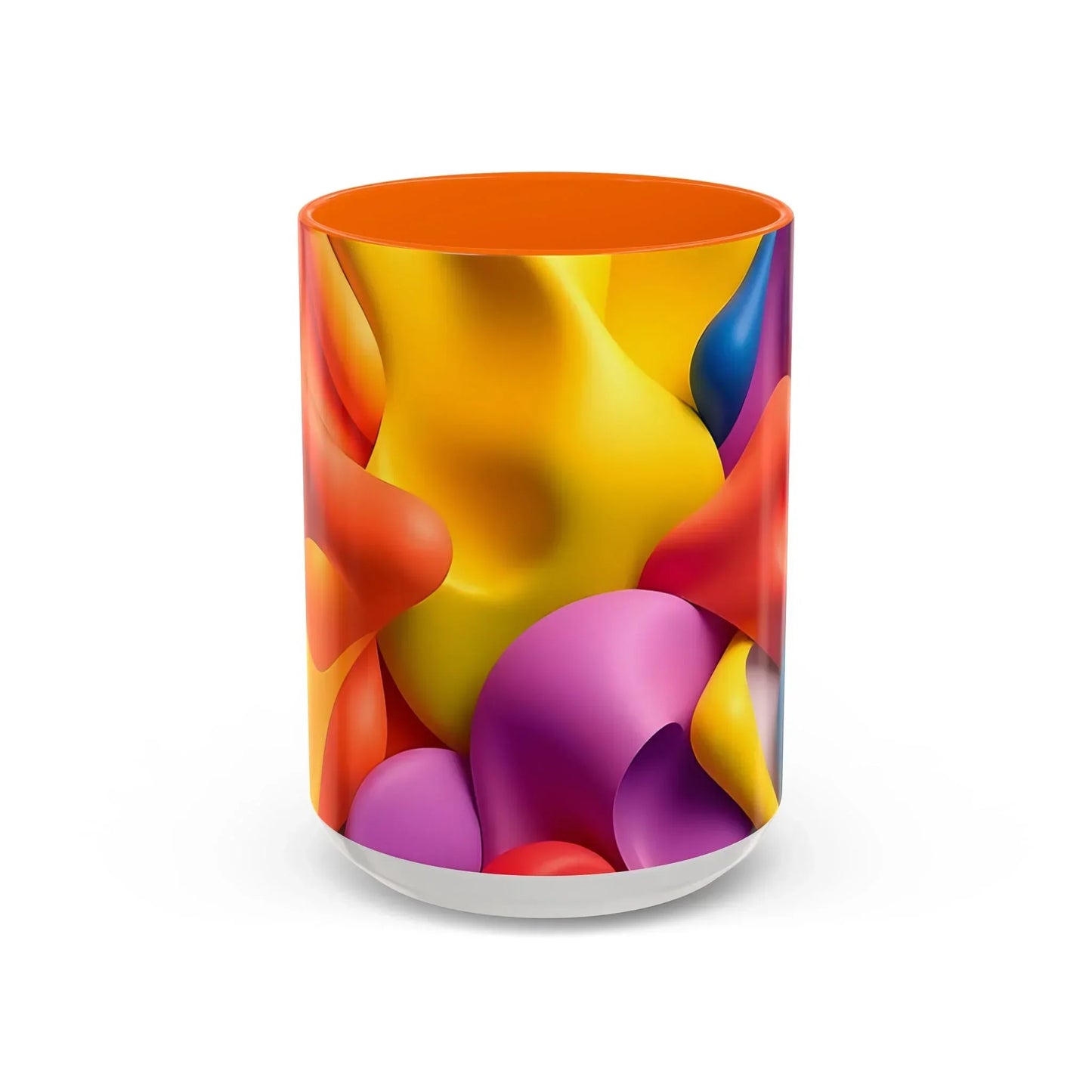 Bold Geometric Accent Coffee Ceramic Mug - KarArmDesign