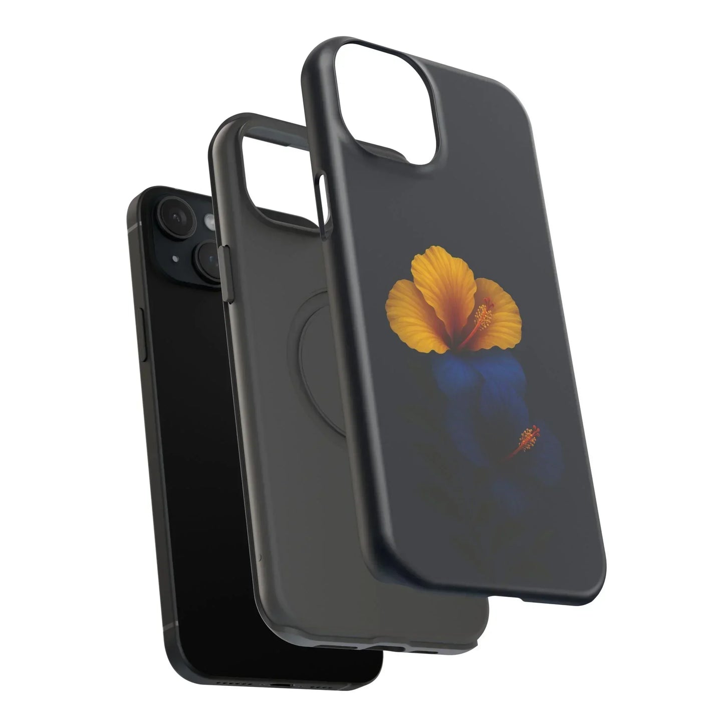 Elegant hibiscus phone case Impact-Resistant Cases for iPhone 12-16 and Samsung Galaxy S21-S22 Models - KarArmDesign