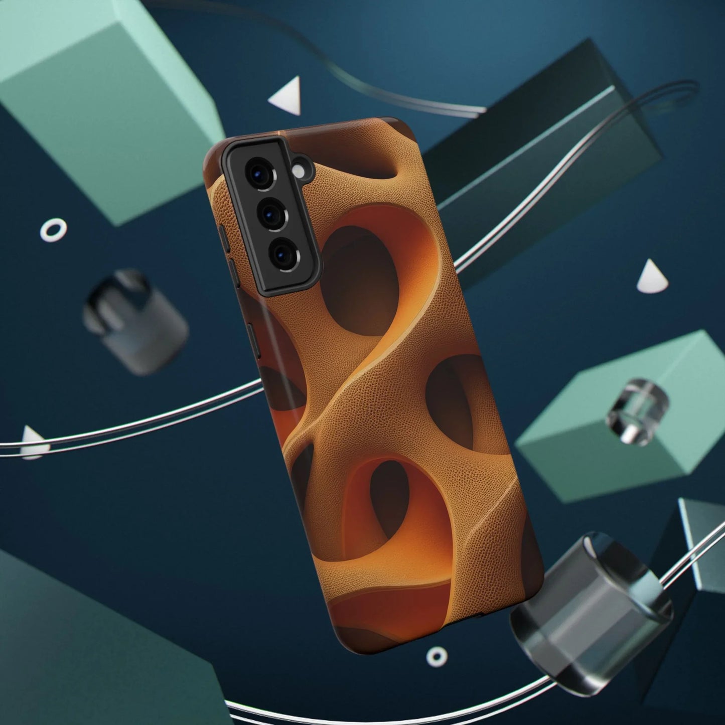 Amber Flow Phone Case for iPhone 11-17 and Samsung Galaxy S21-S22 Models - KarArmDesign