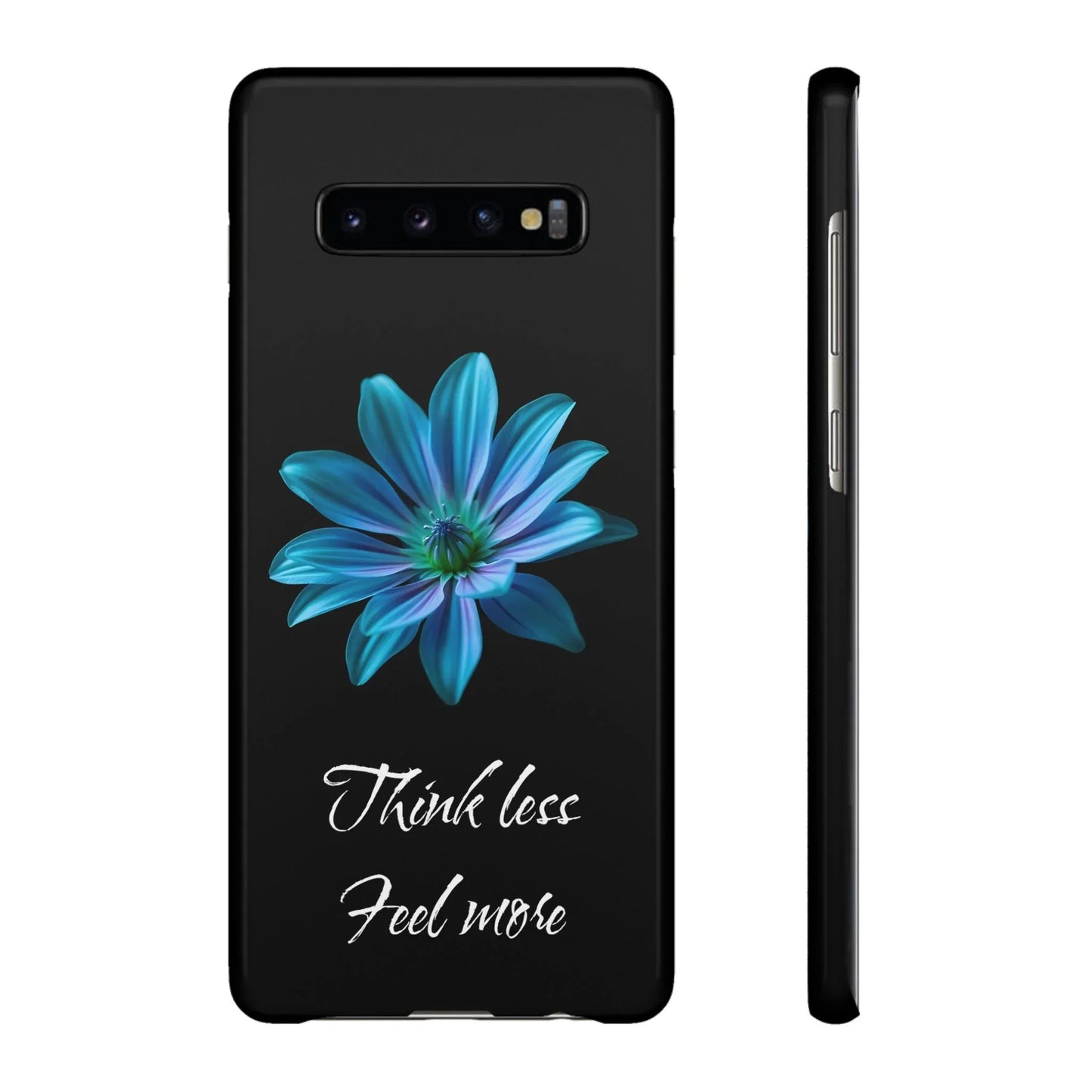 Inspirational Floral Phone Case – “Think Less, Feel More” Design Case for iPhone & Galaxy - KarArmDesign