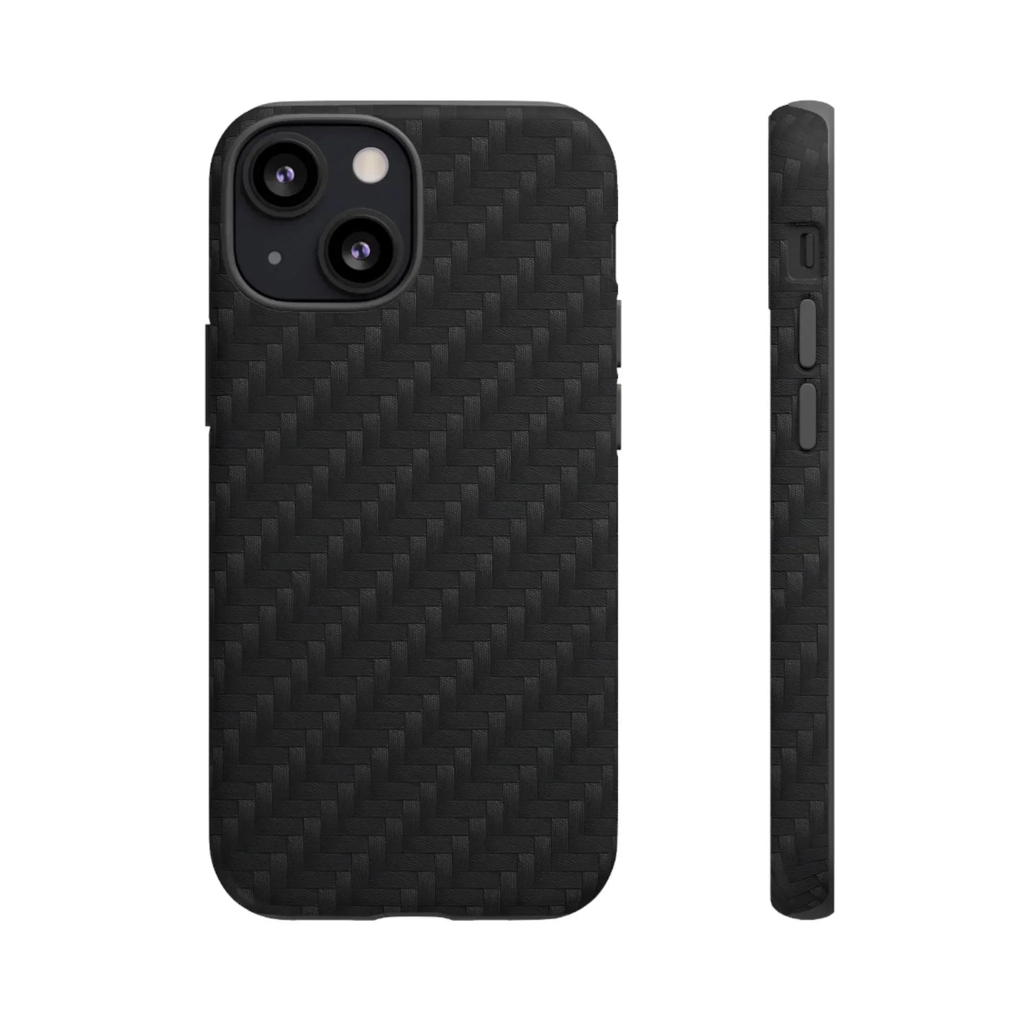 Black Carbon Phone Case Tough Case for iPhone 8-16 and Google Pixel up to 9 Models - KarArmDesign