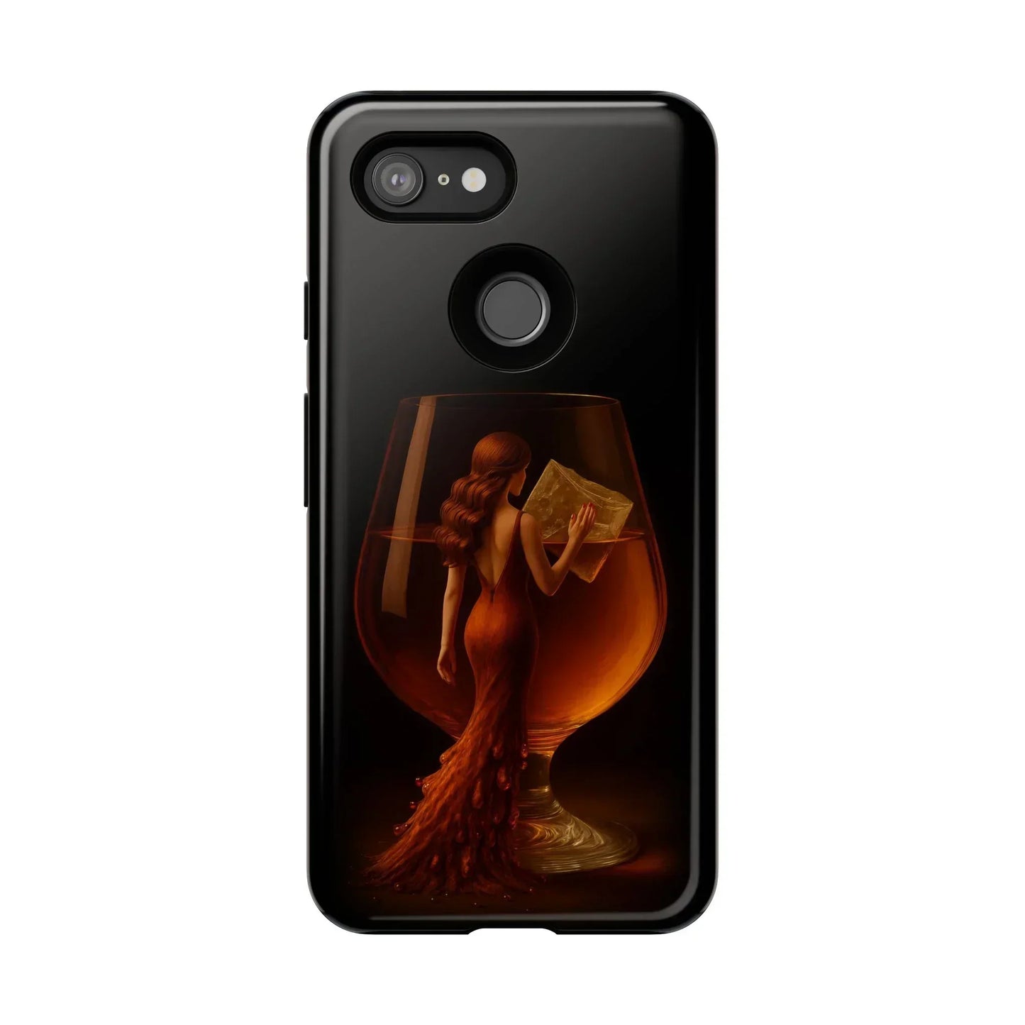 Elegant Midnight Lady Phone Case for iPhone 8-16 and Google Pixel up to 9 Models - KarArmDesign