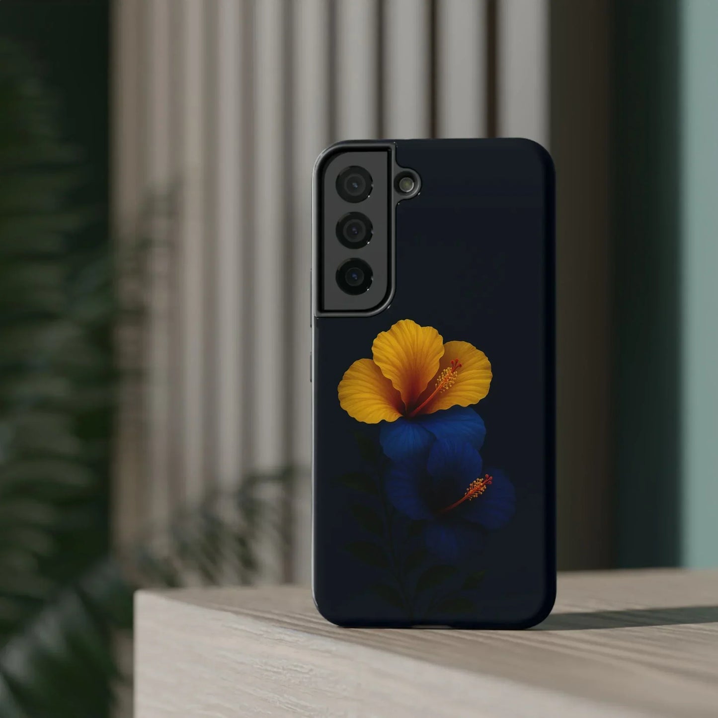 Elegant hibiscus phone case Impact-Resistant Cases for iPhone 12-16 and Samsung Galaxy S21-S22 Models - KarArmDesign