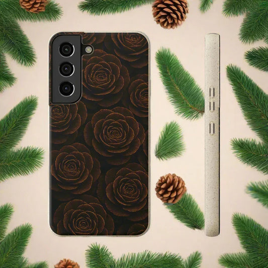 Wooden Roses Phone Case for iPhone 11-16 and Samsung Galaxy S20-S22 Models - KarArmDesign