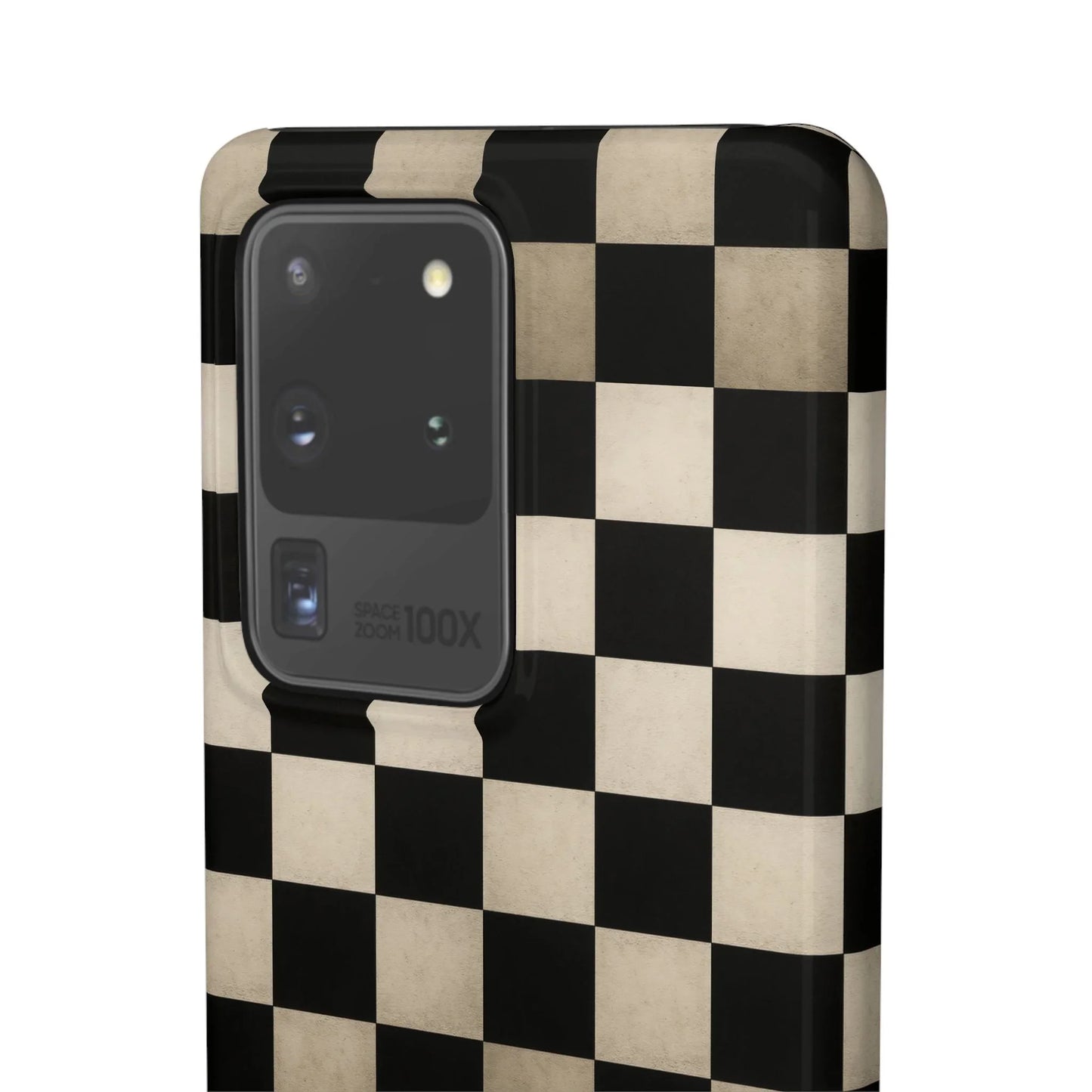 Stylish Matte Checker Phone Case for iPhone 7-16 and Samsung Galaxy S10-S24 Models - KarArmDesign