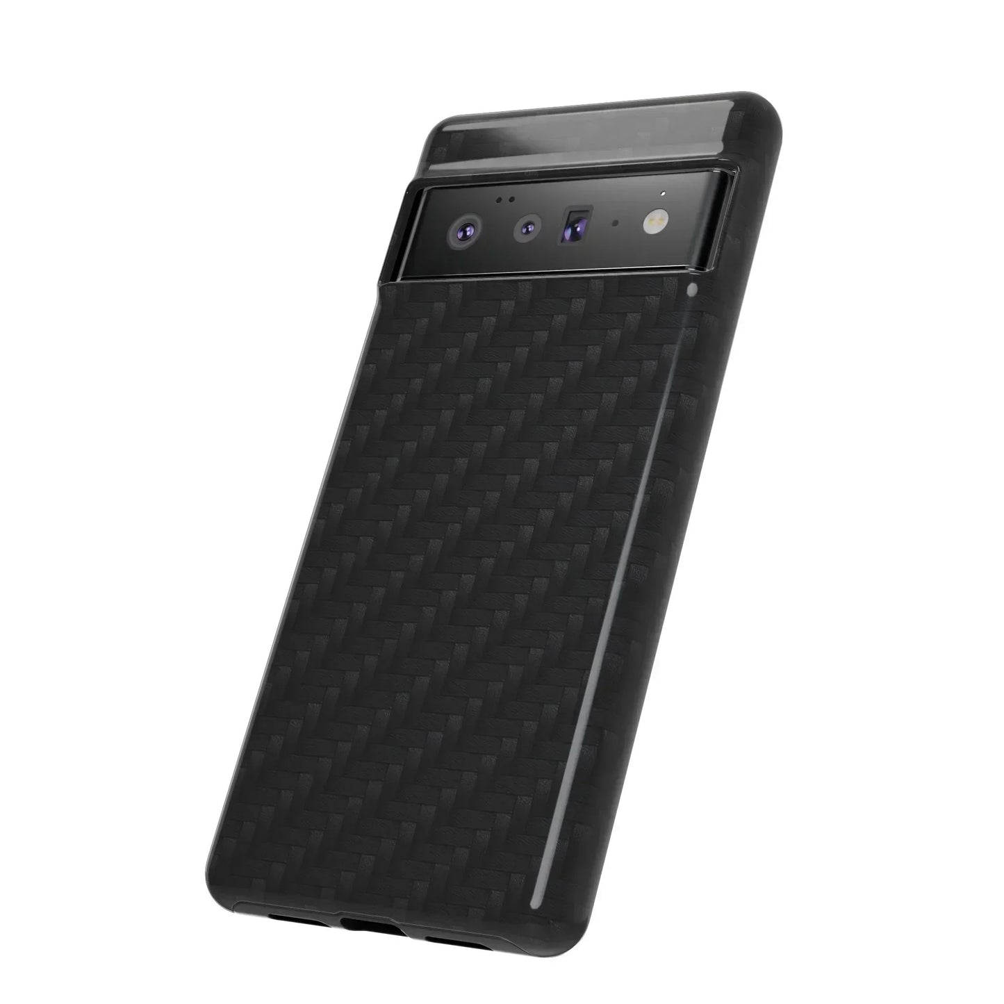 Black Carbon Phone Case Tough Case for iPhone 8-16 and Google Pixel up to 9 Models - KarArmDesign