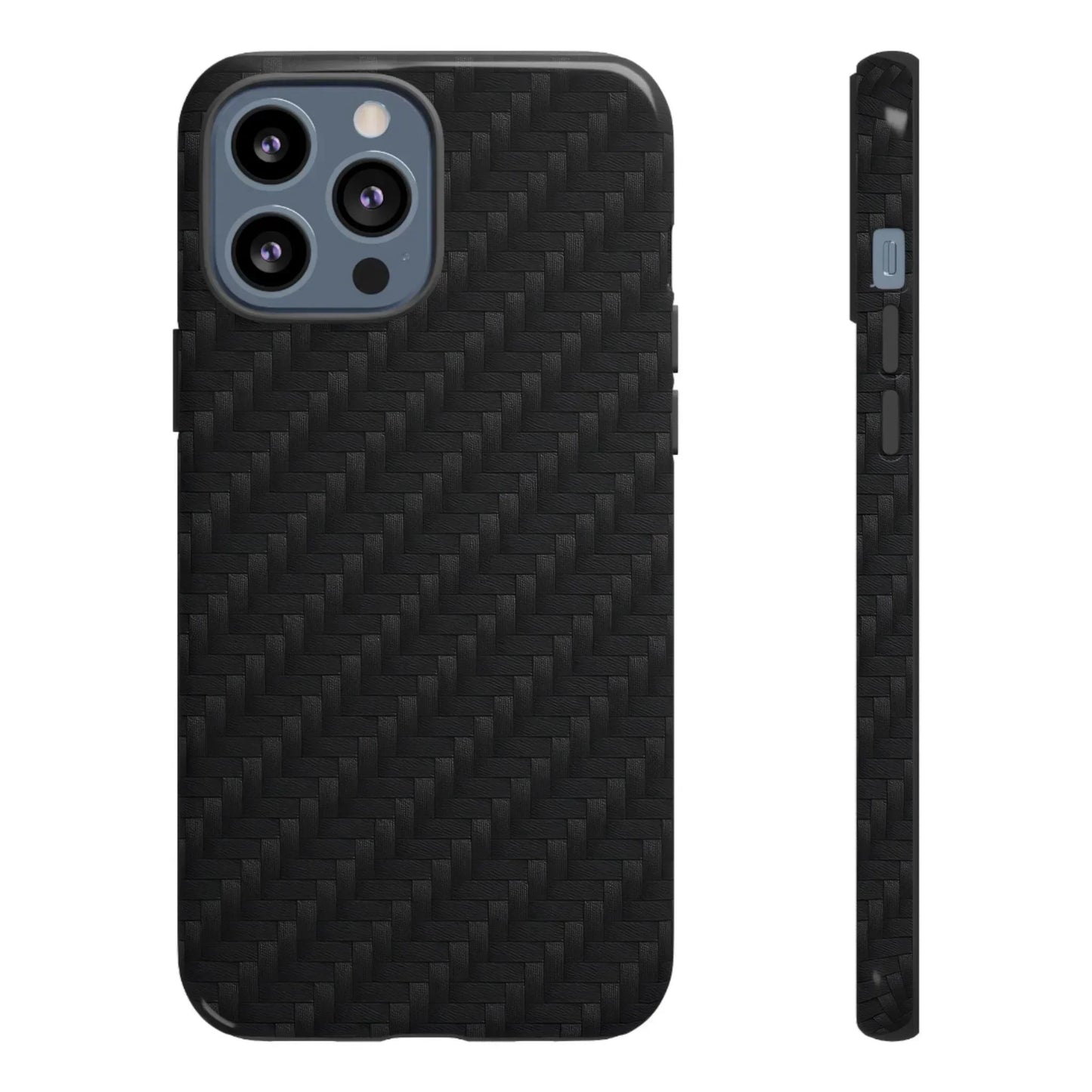 Black Carbon Phone Case Tough Case for iPhone 8-16 and Google Pixel up to 9 Models - KarArmDesign