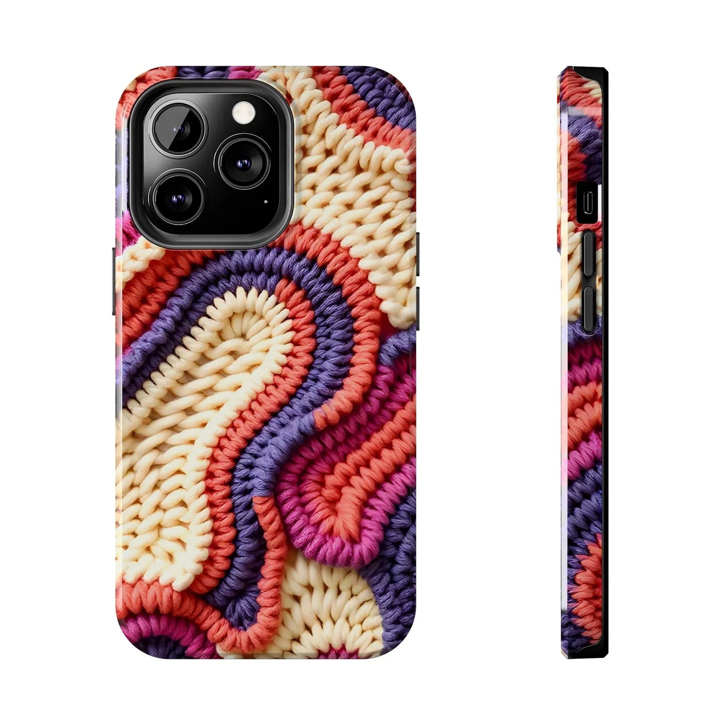 Handwoven Textile Art Phone Case for iPhone 7-16 and Galaxy S21-S24 Models - KarArmDesign