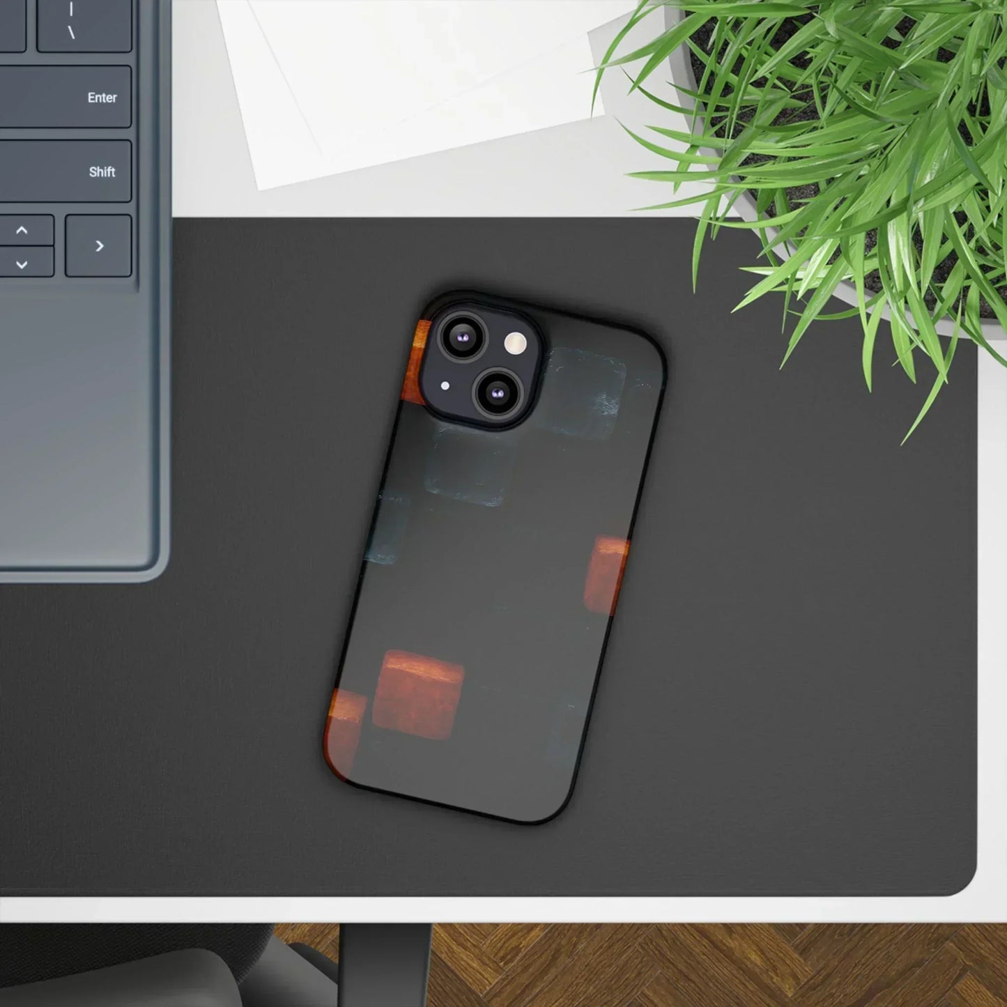Blue Geometric Phone Case for iPhone 12-16 Models - KarArmDesign