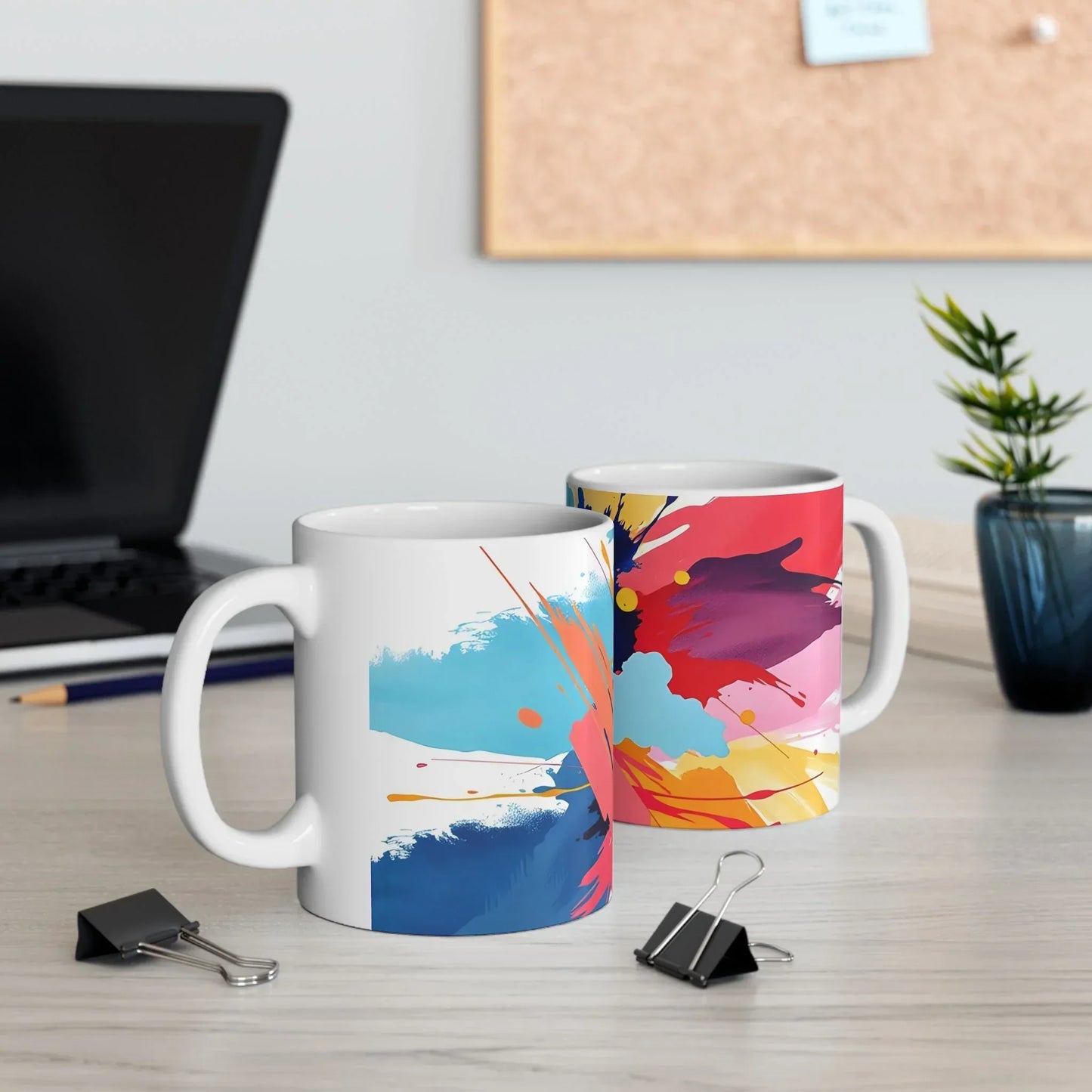 Vibrant Expression — Abstract Art Ceramic Mug (11oz, 15oz) - KarArmDesign
