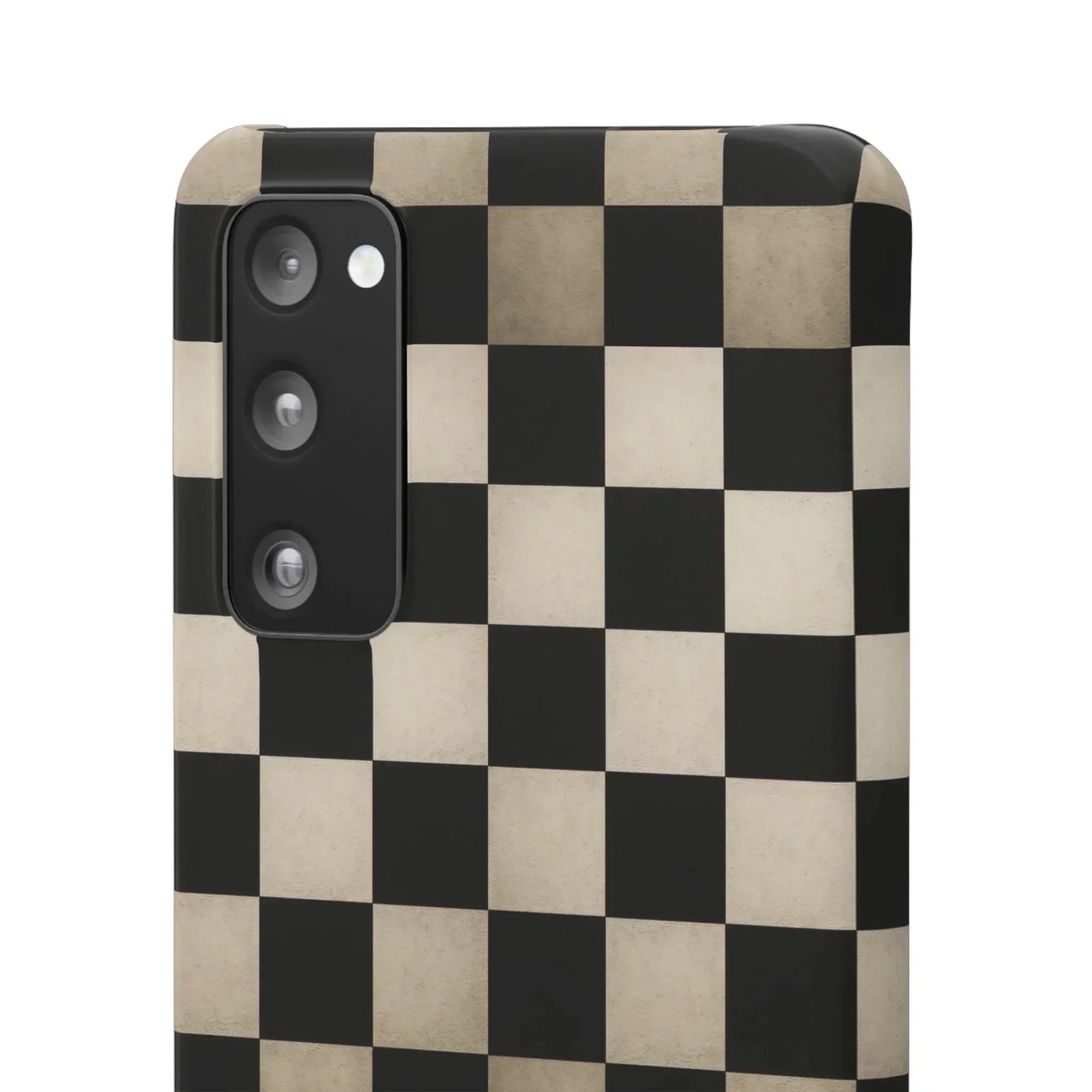 Stylish Matte Checker Phone Case for iPhone 7-16 and Samsung Galaxy S10-S24 Models - KarArmDesign
