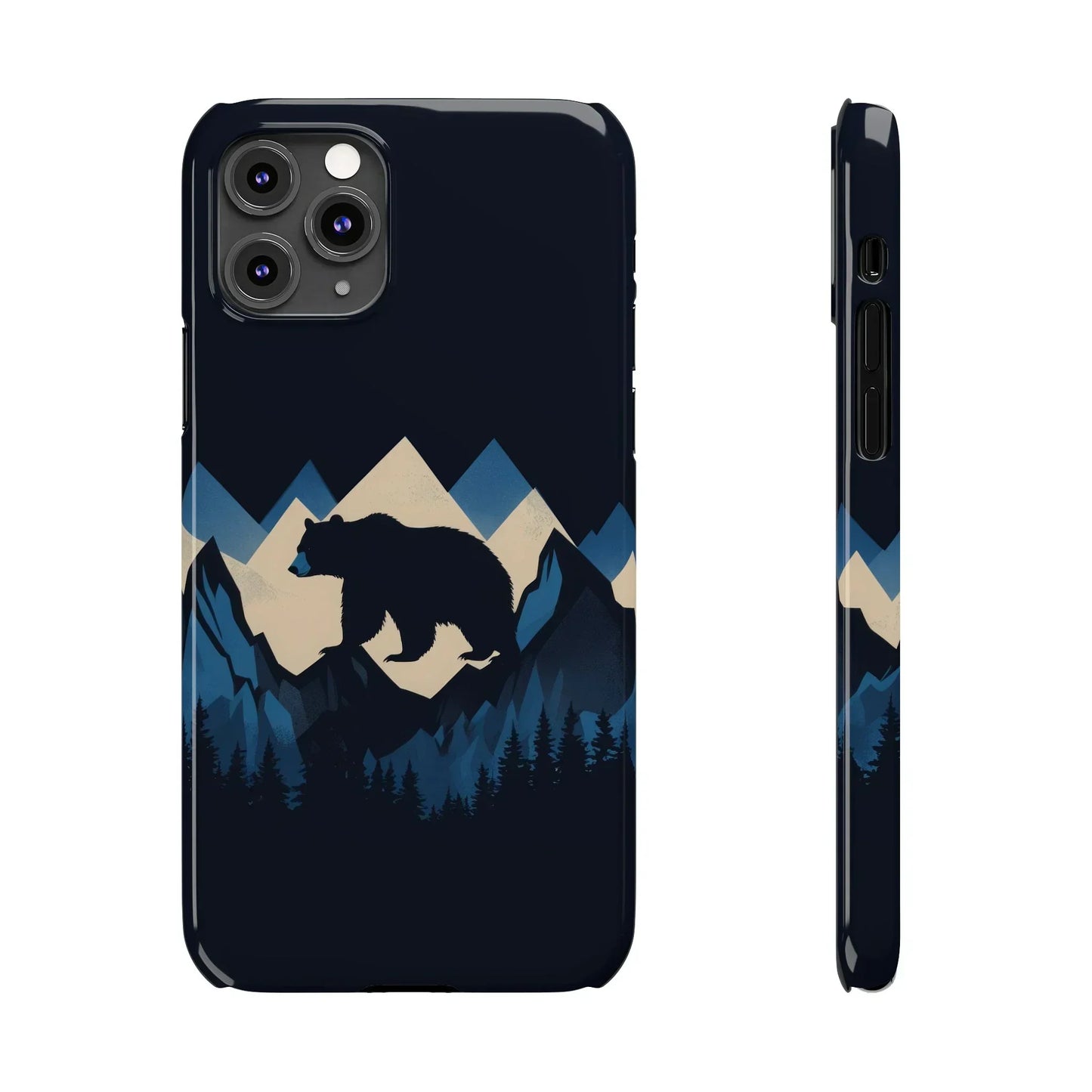 Wild Bear in the Peaks – Mountain Adventure Slim Phone Case for iPhone 7-16 Models - KarArmDesign