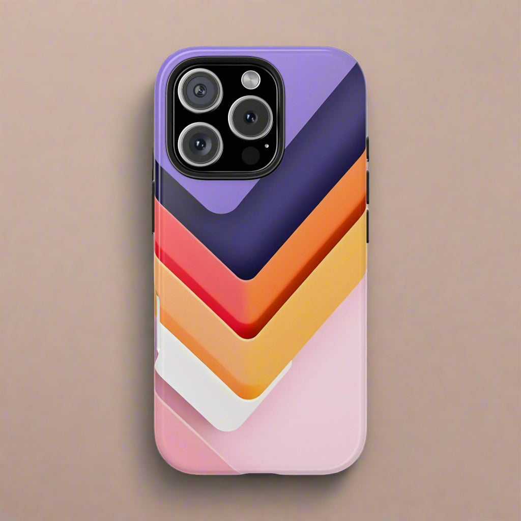 Vibrant Geometric Chevron Phone Case for iPhone and Samsung Galaxy - KarArmDesign