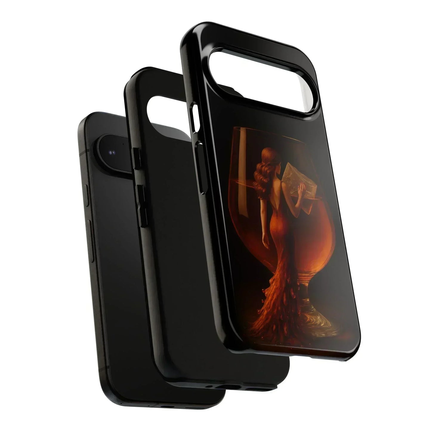 Elegant Midnight Lady Phone Case for iPhone 8-16 and Google Pixel up to 9 Models - KarArmDesign