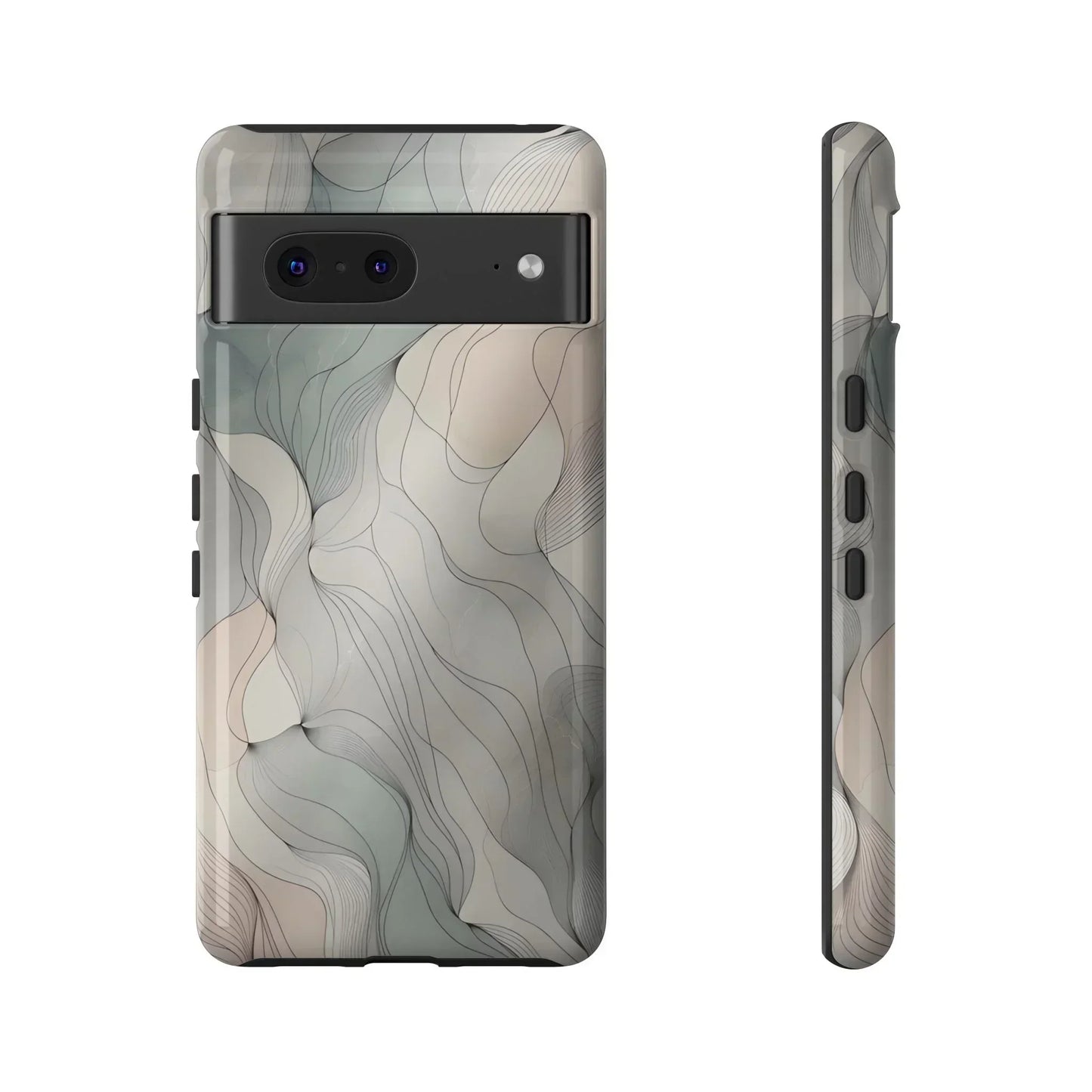 Pastel Wave Phone Case – Minimalist Design for iPhone & Pixel - KarArmDesign