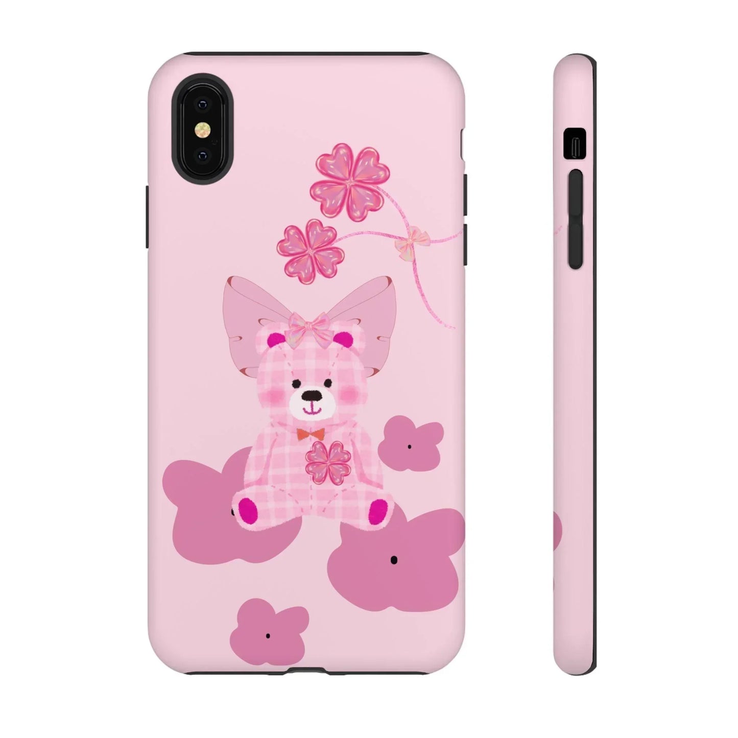 Pink Teddy Bear Phone Cases for iPhone, Pixel and Galaxy Models - KarArmDesign