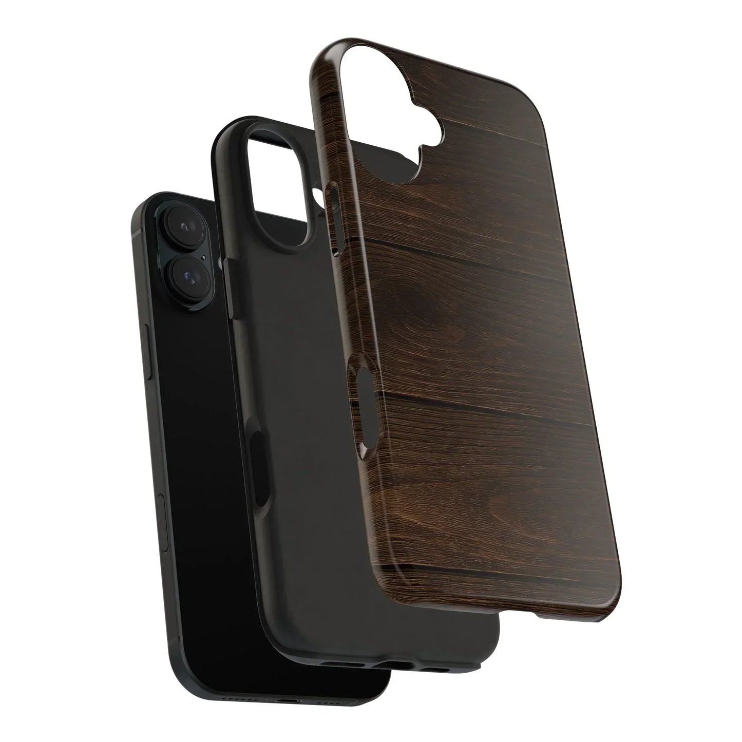 Dark Wood Grain Phone Case for iPhone and Galaxy - KarArmDesign