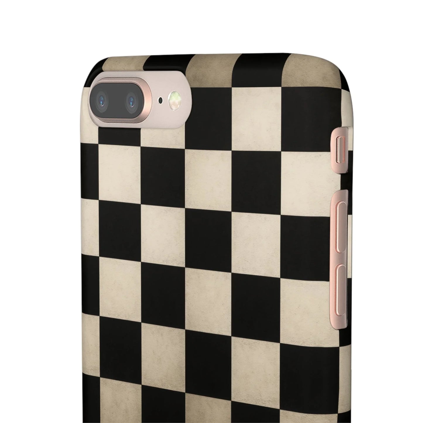 Stylish Matte Checker Phone Case for iPhone 7-16 and Samsung Galaxy S10-S24 Models - KarArmDesign