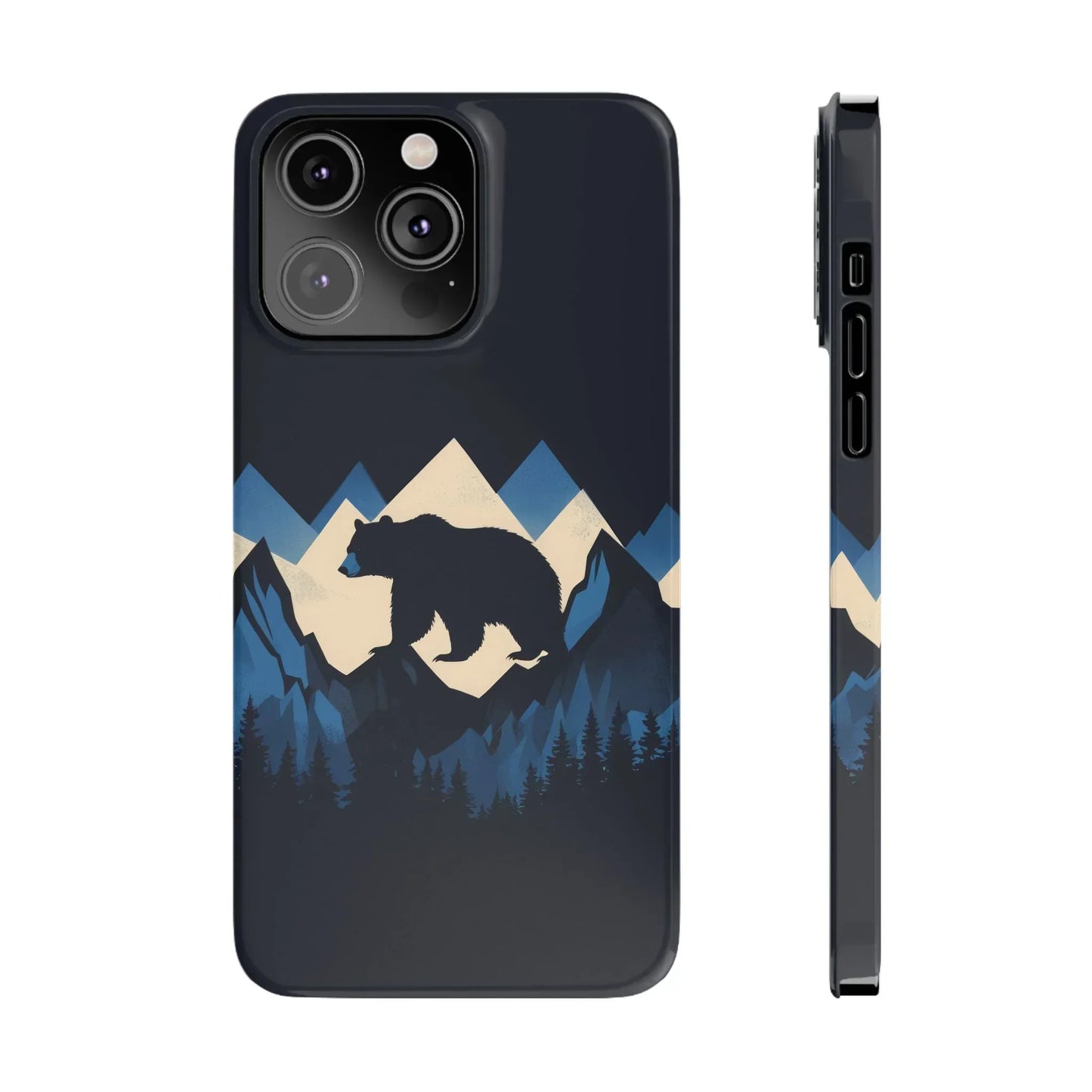 Wild Bear in the Peaks – Mountain Adventure Slim Phone Case for iPhone 7-16 Models - KarArmDesign