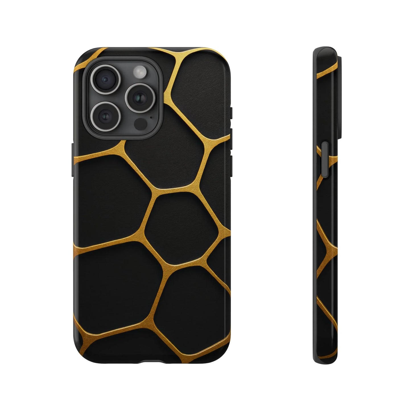 Golden Cellscape Phone Case for iPhone 8-16 and Galaxy S10-S25 Models - KarArmDesign