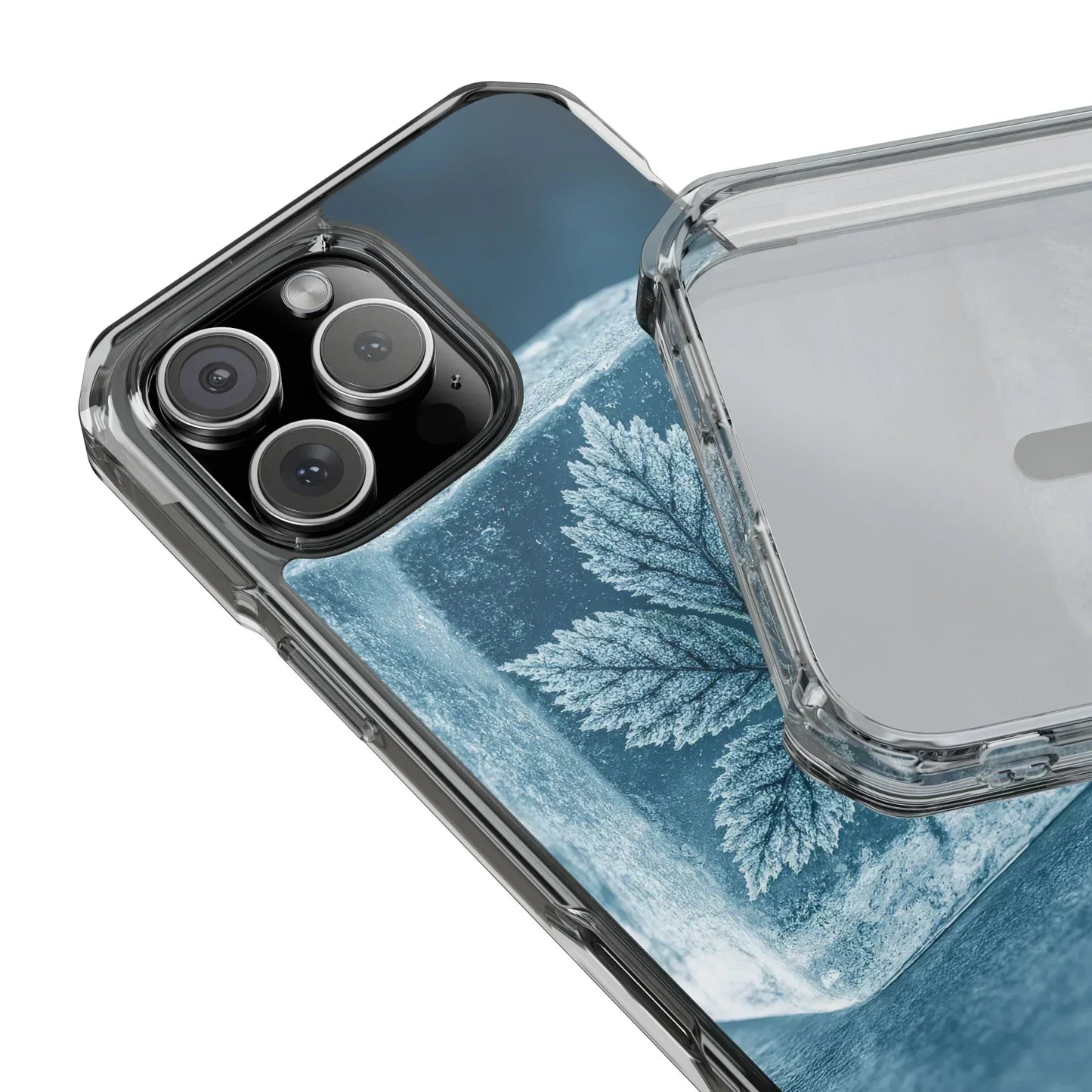Frozen Leaf Inside Ice Cube - Phone Case for iPhone 14-16 Models - KarArmDesign