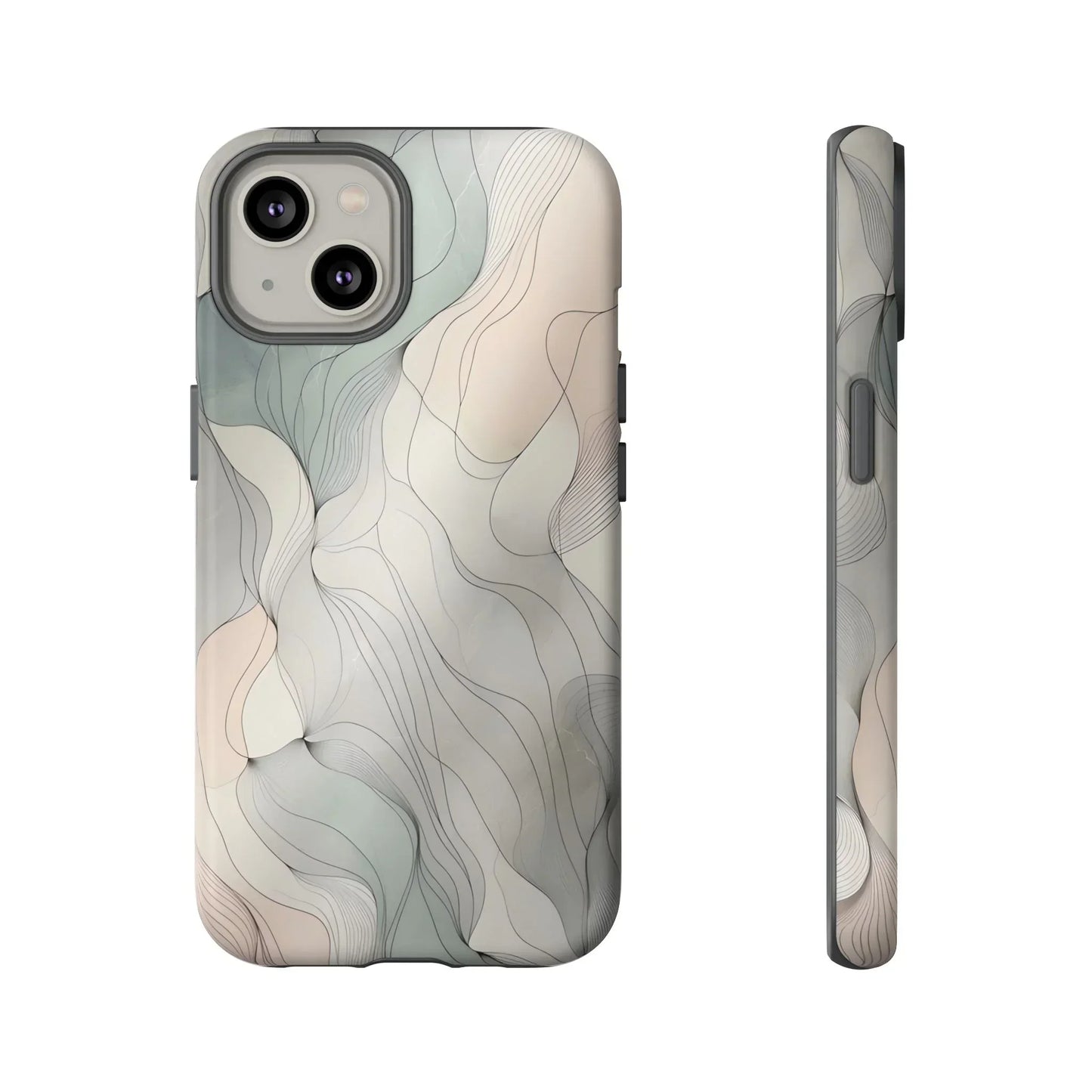 Pastel Wave Phone Case – Minimalist Design for iPhone & Pixel - KarArmDesign