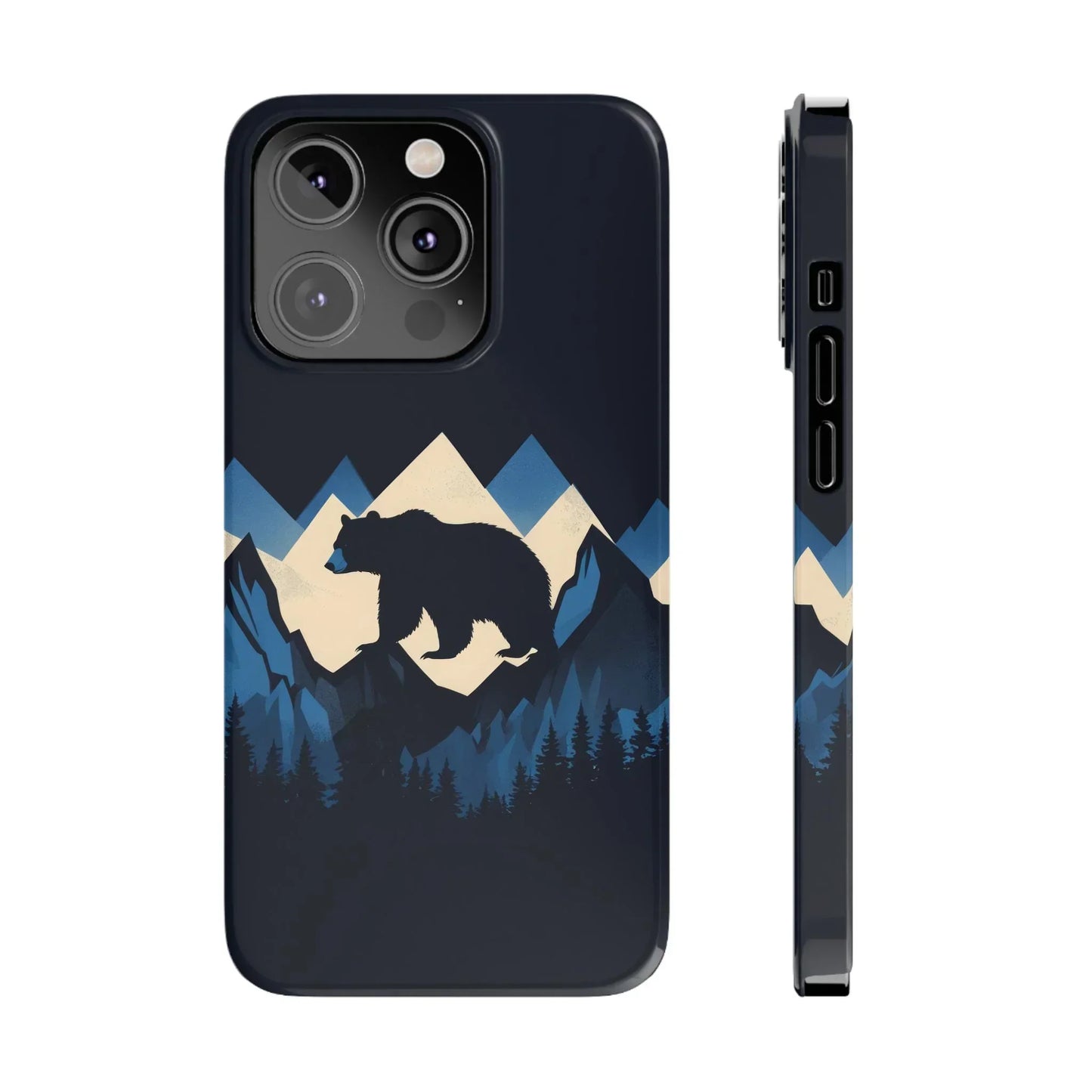 Wild Bear in the Peaks – Mountain Adventure Slim Phone Case for iPhone 7-16 Models - KarArmDesign