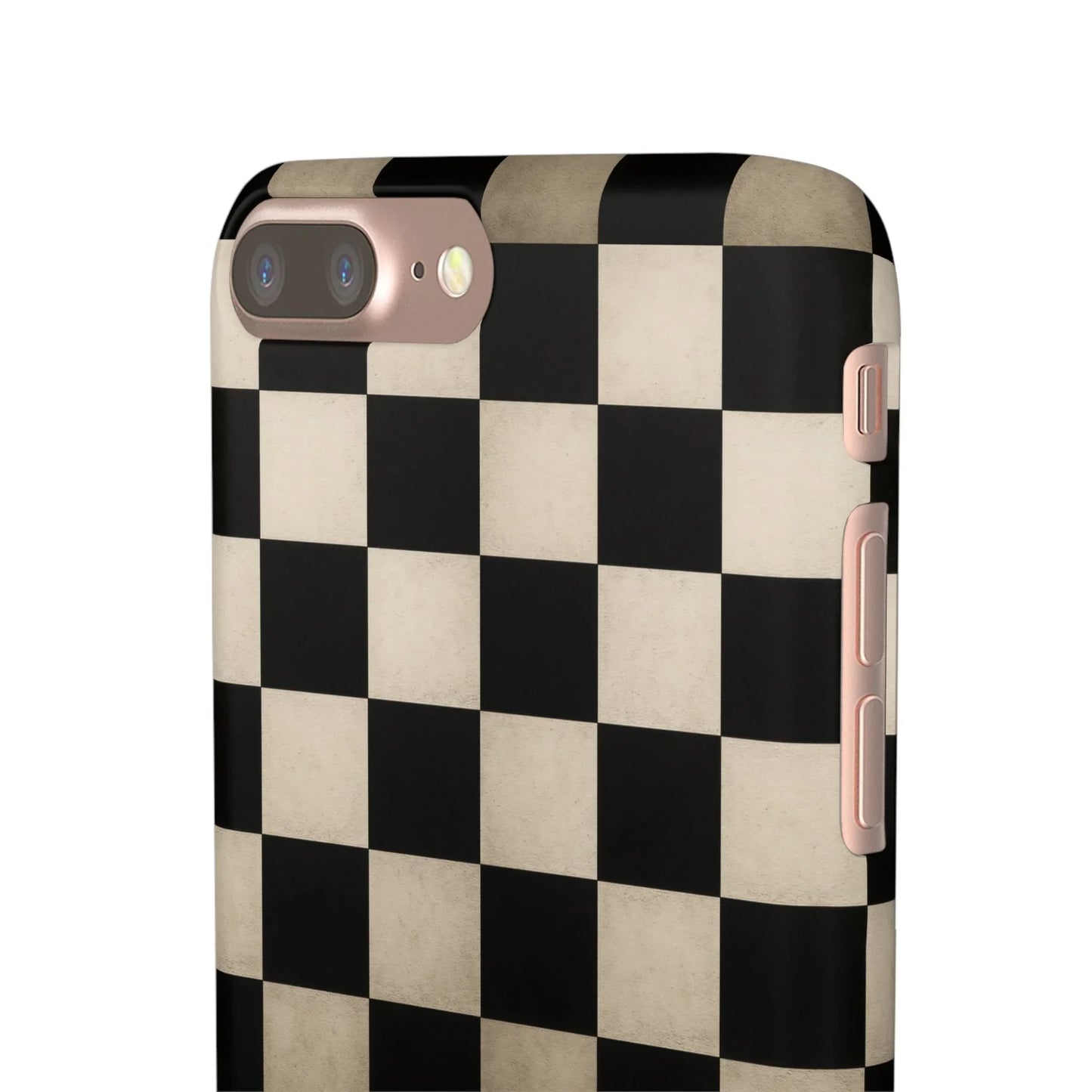 Stylish Matte Checker Phone Case for iPhone 7-16 and Samsung Galaxy S10-S24 Models - KarArmDesign
