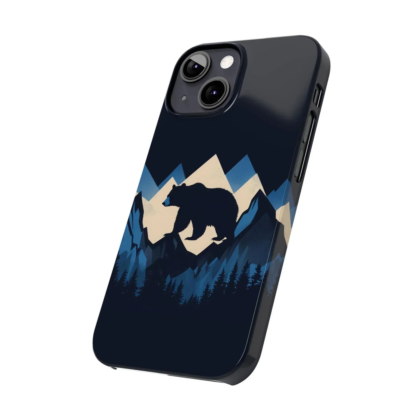 Wild Bear in the Peaks – Mountain Adventure Slim Phone Case for iPhone 7-16 Models - KarArmDesign