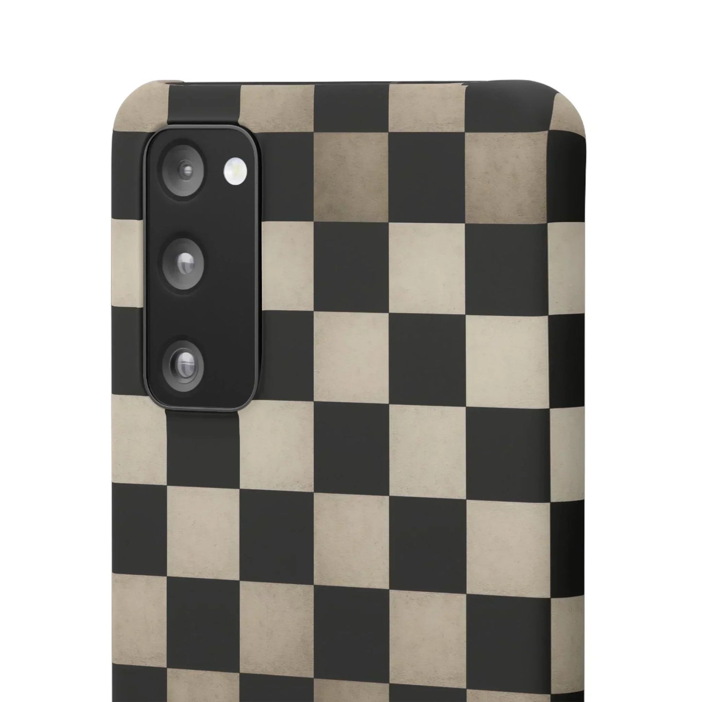 Stylish Matte Checker Phone Case for iPhone 7-16 and Samsung Galaxy S10-S24 Models - KarArmDesign