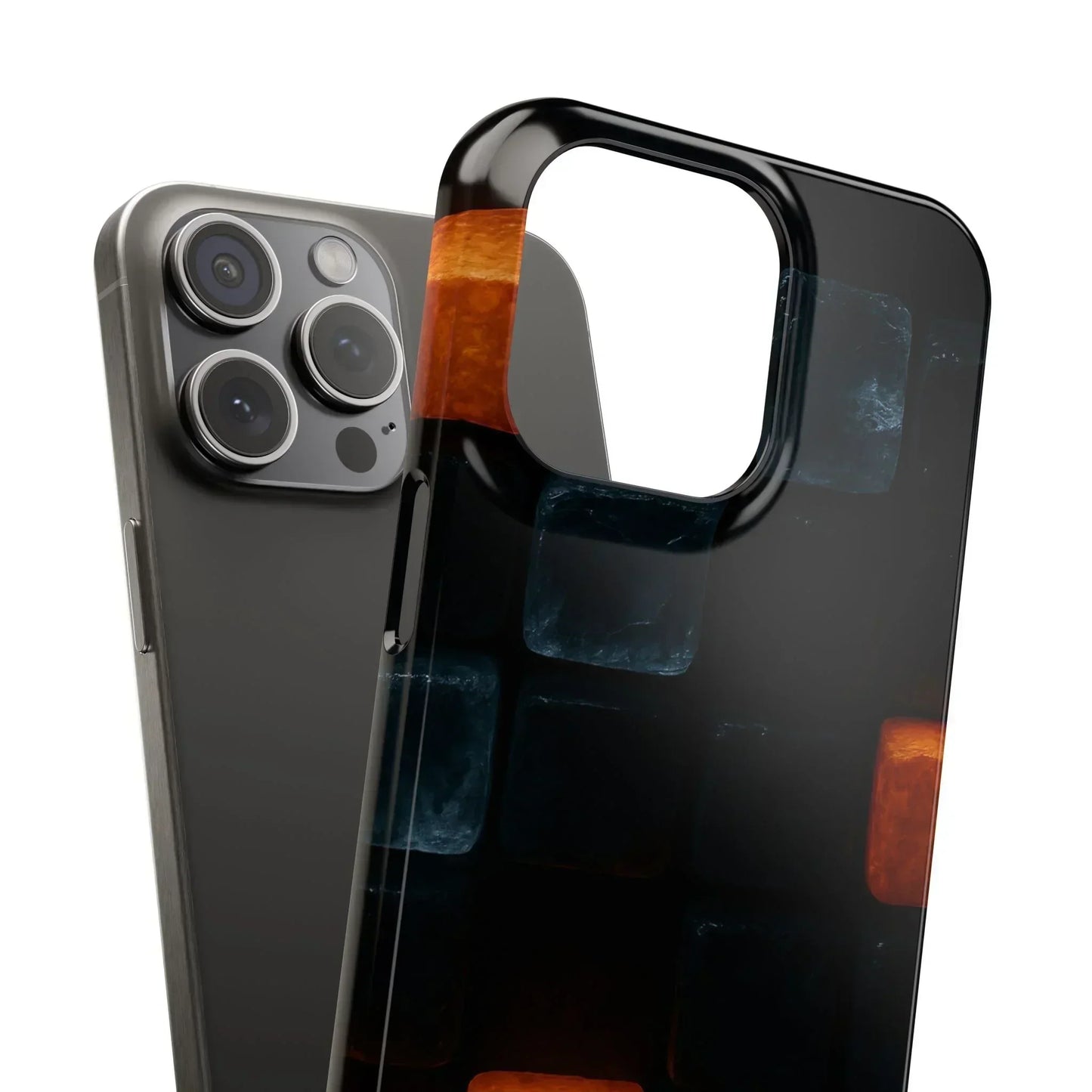 Blue Geometric Phone Case for iPhone 12-16 Models - KarArmDesign