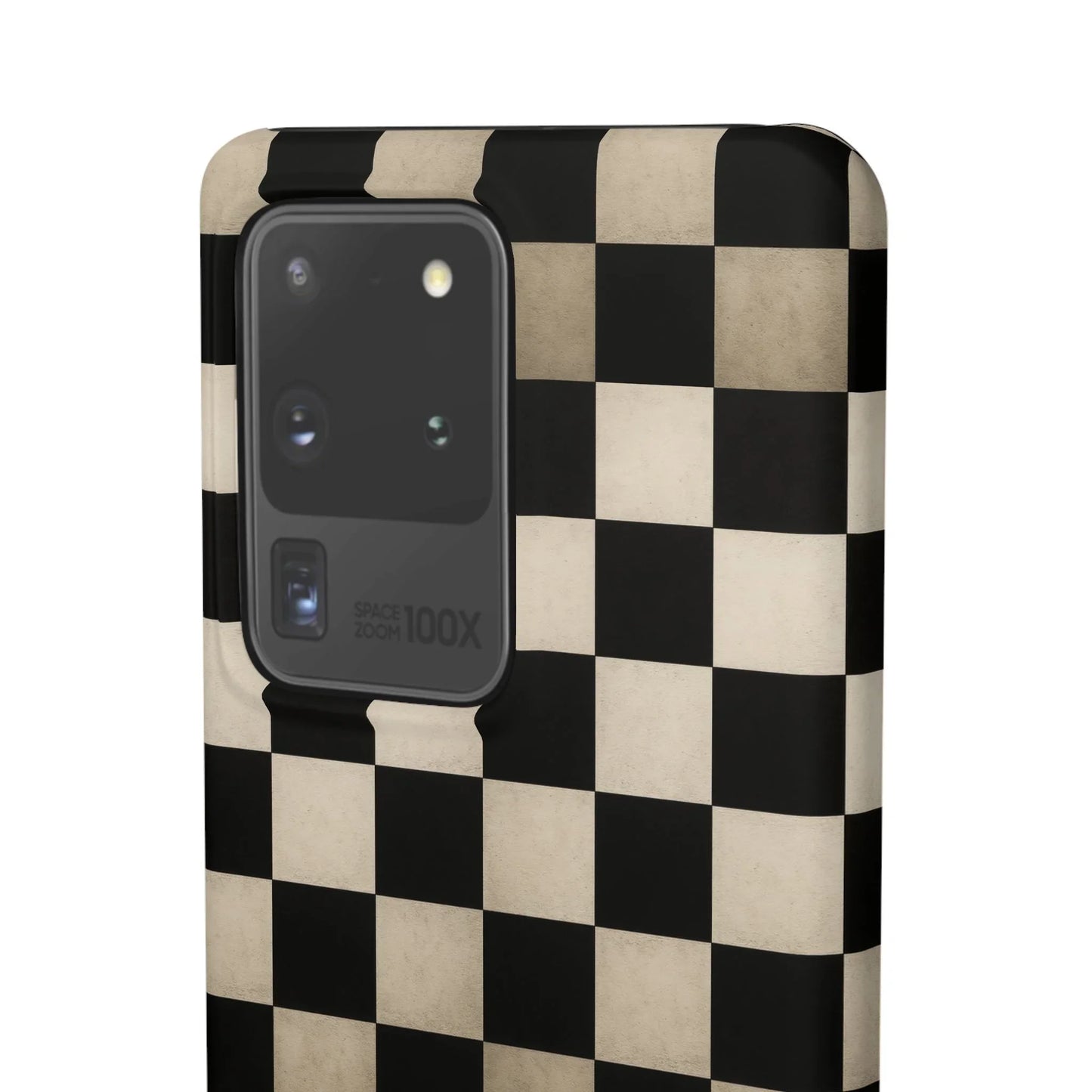 Stylish Matte Checker Phone Case for iPhone 7-16 and Samsung Galaxy S10-S24 Models - KarArmDesign