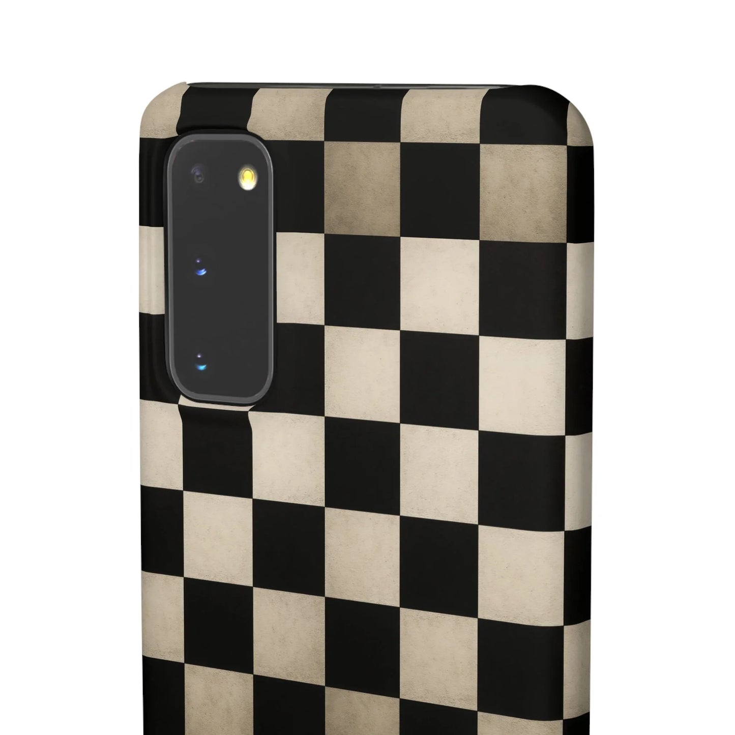 Stylish Matte Checker Phone Case for iPhone 7-16 and Samsung Galaxy S10-S24 Models - KarArmDesign