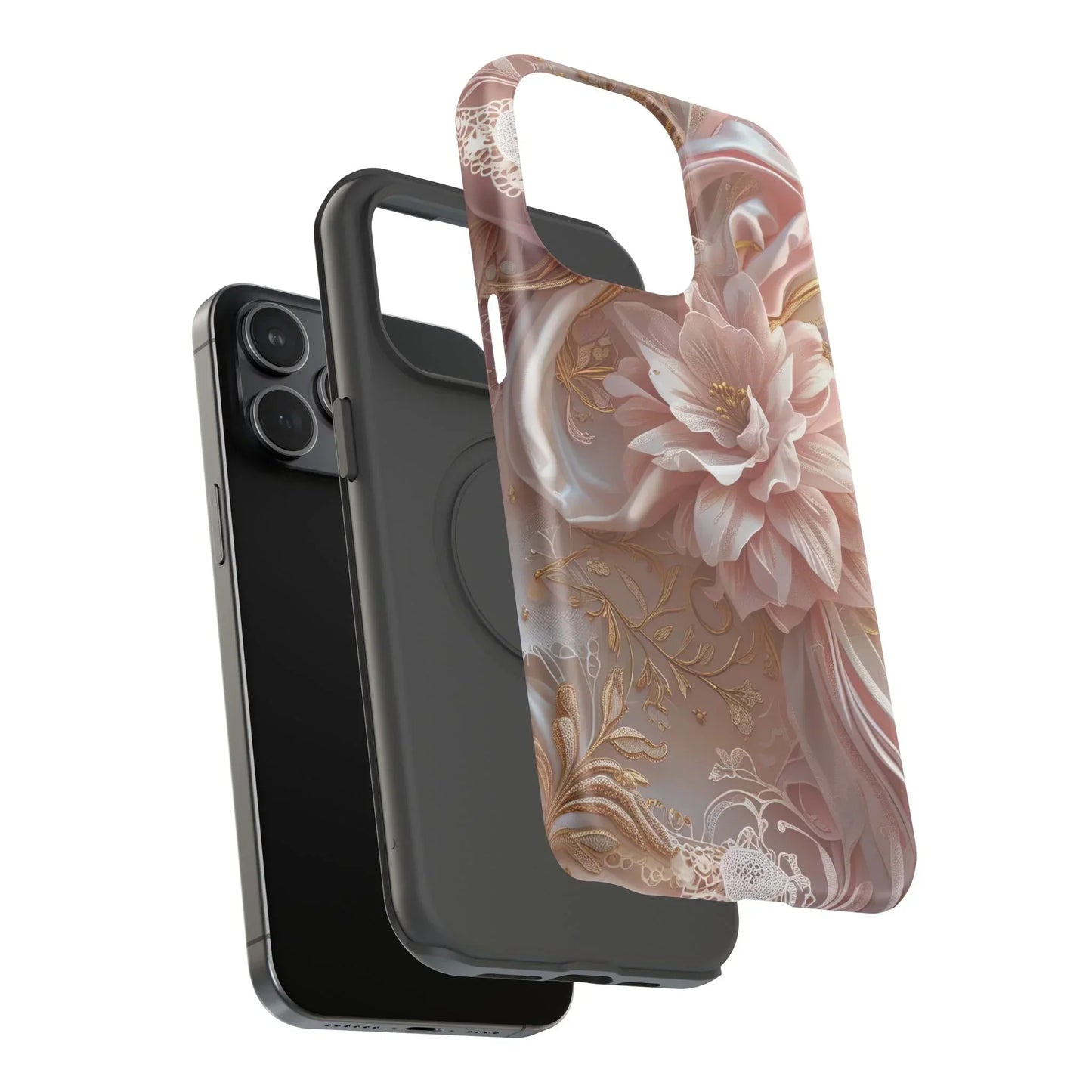 Elegant Floral Impact-Resistant Phone Case for iPhone 12-16 and Samsung Galaxy S21-S22 Models - KarArmDesign