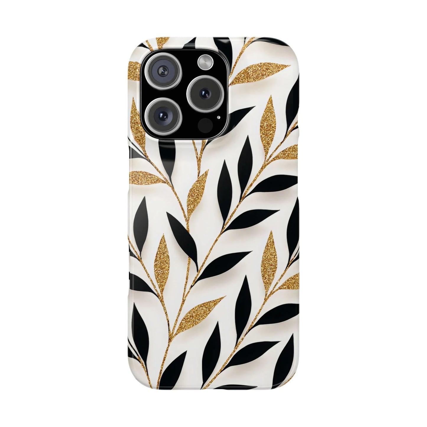 Botanical Gold Leaf Phone Case for iPhone 7-16 Models - KarArmDesign