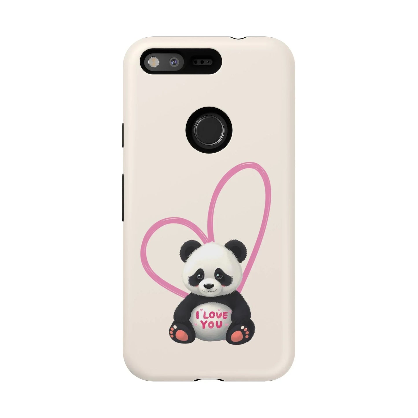 Cute Panda Heart Love Phone Case for Google Pixel up to 9 Models - KarArmDesign