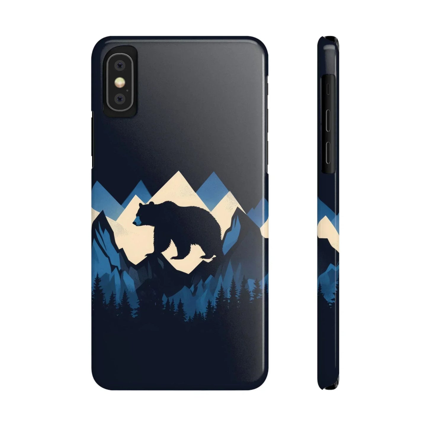 Wild Bear in the Peaks – Mountain Adventure Slim Phone Case for iPhone 7-16 Models - KarArmDesign