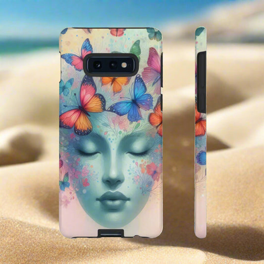 Butterfly Bloom Dreamy Woman Phone Case for Galaxy and Pixel - KarArmDesign