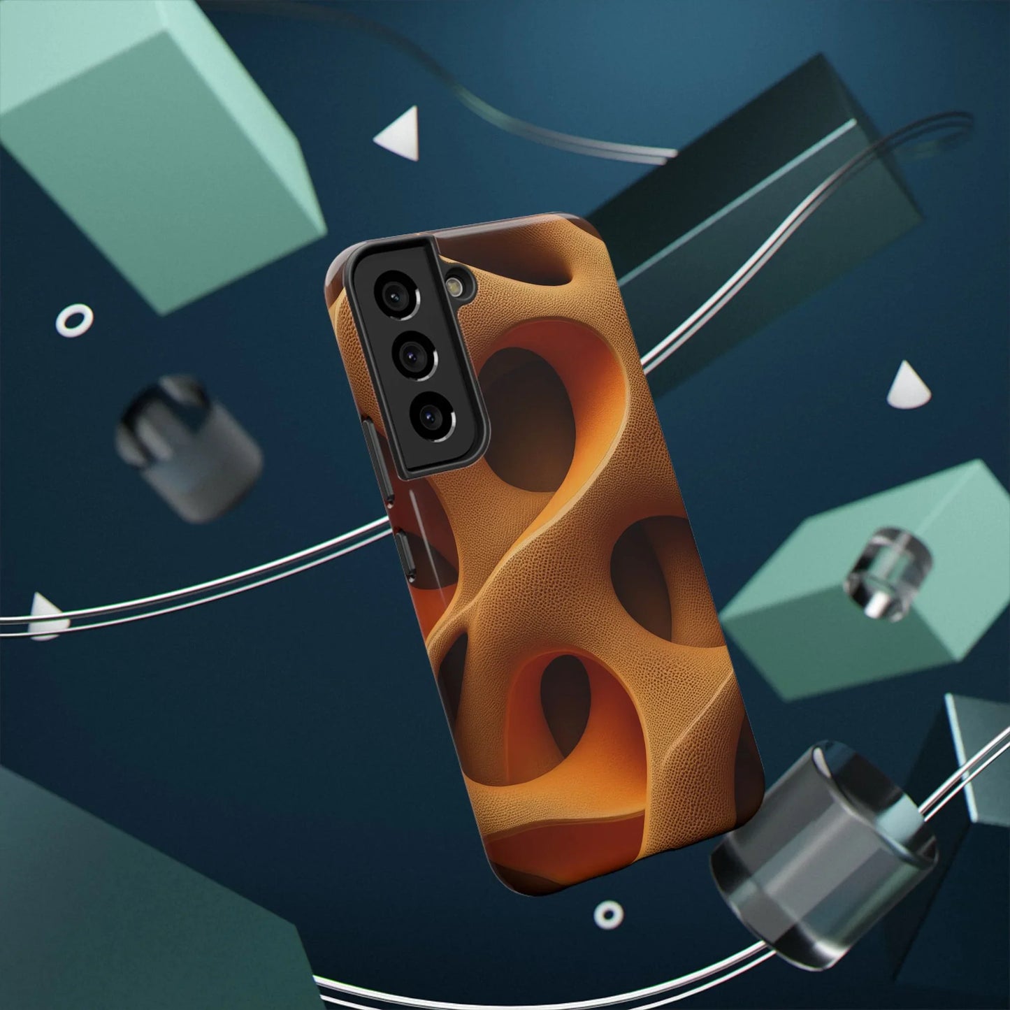 Amber Flow Phone Case for iPhone 11-17 and Samsung Galaxy S21-S22 Models - KarArmDesign