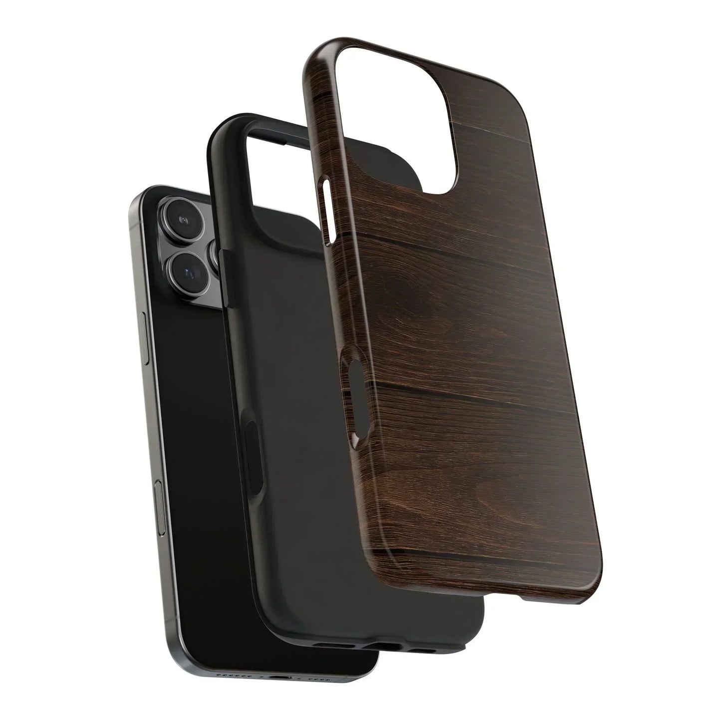 Dark Wood Grain Phone Case for iPhone and Galaxy - KarArmDesign