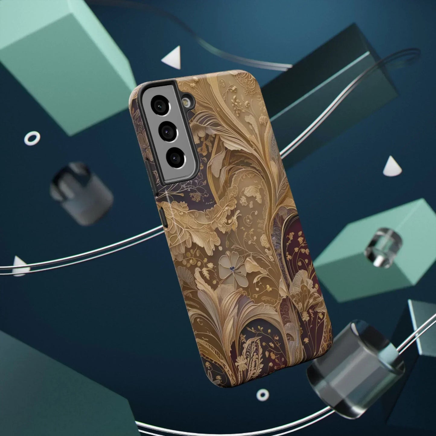 Botanical Luxury Design Impact-Resistant Phone Case for iPhone 12-16 and Galaxy S21-S22 Models - KarArmDesign