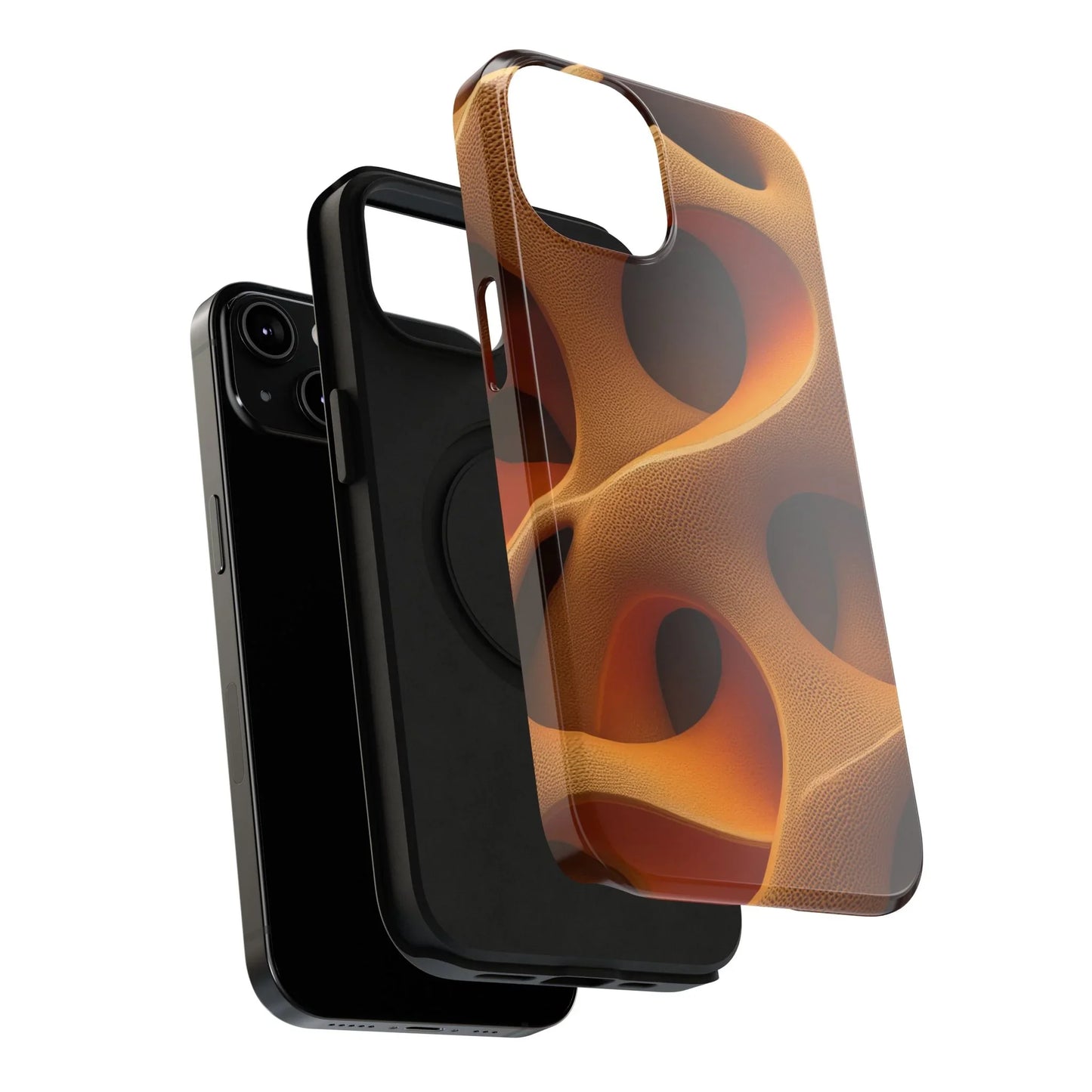 Amber Flow Phone Case for iPhone 11-17 and Samsung Galaxy S21-S22 Models - KarArmDesign