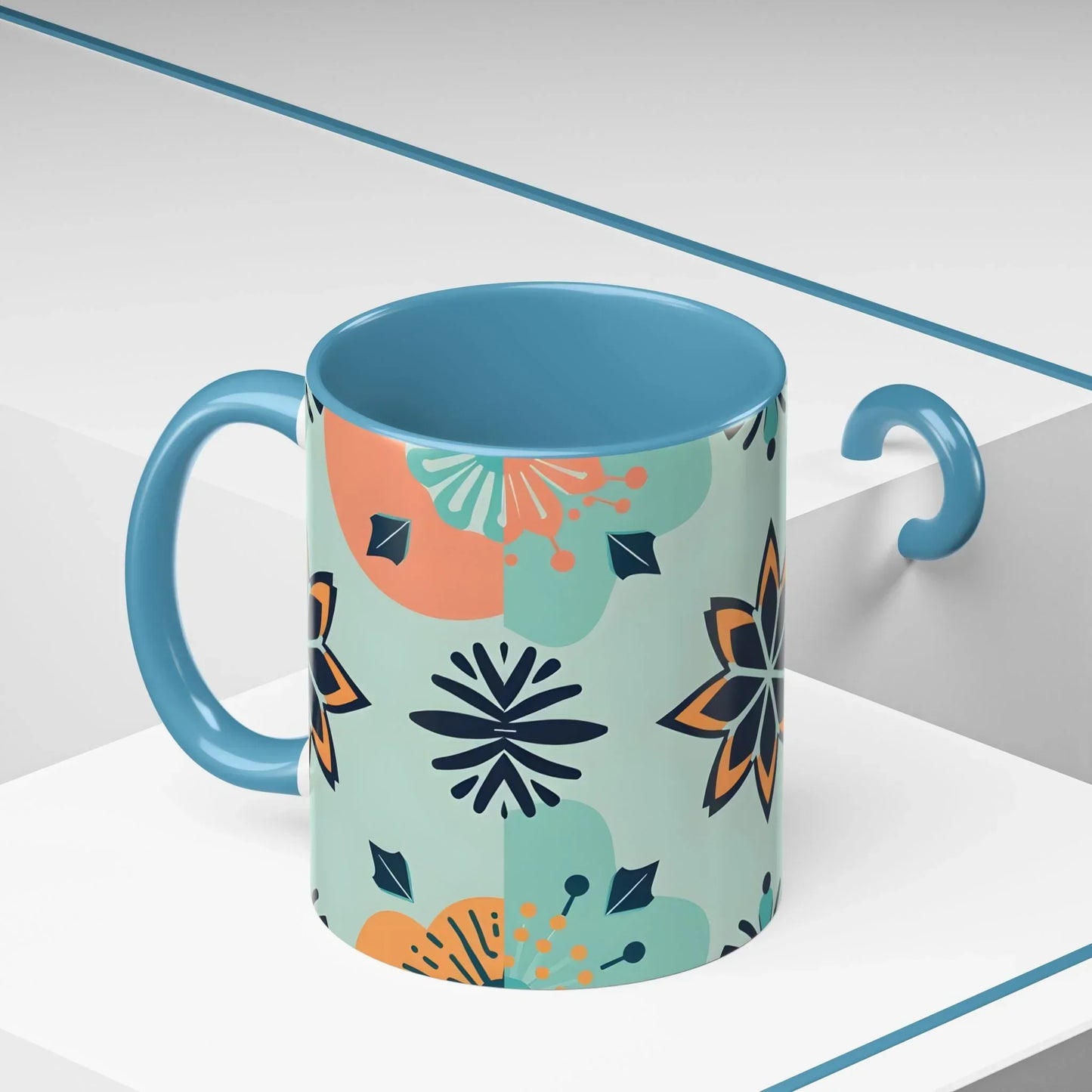 Floral Ornament Coffee Mug – 11oz - KarArmDesign