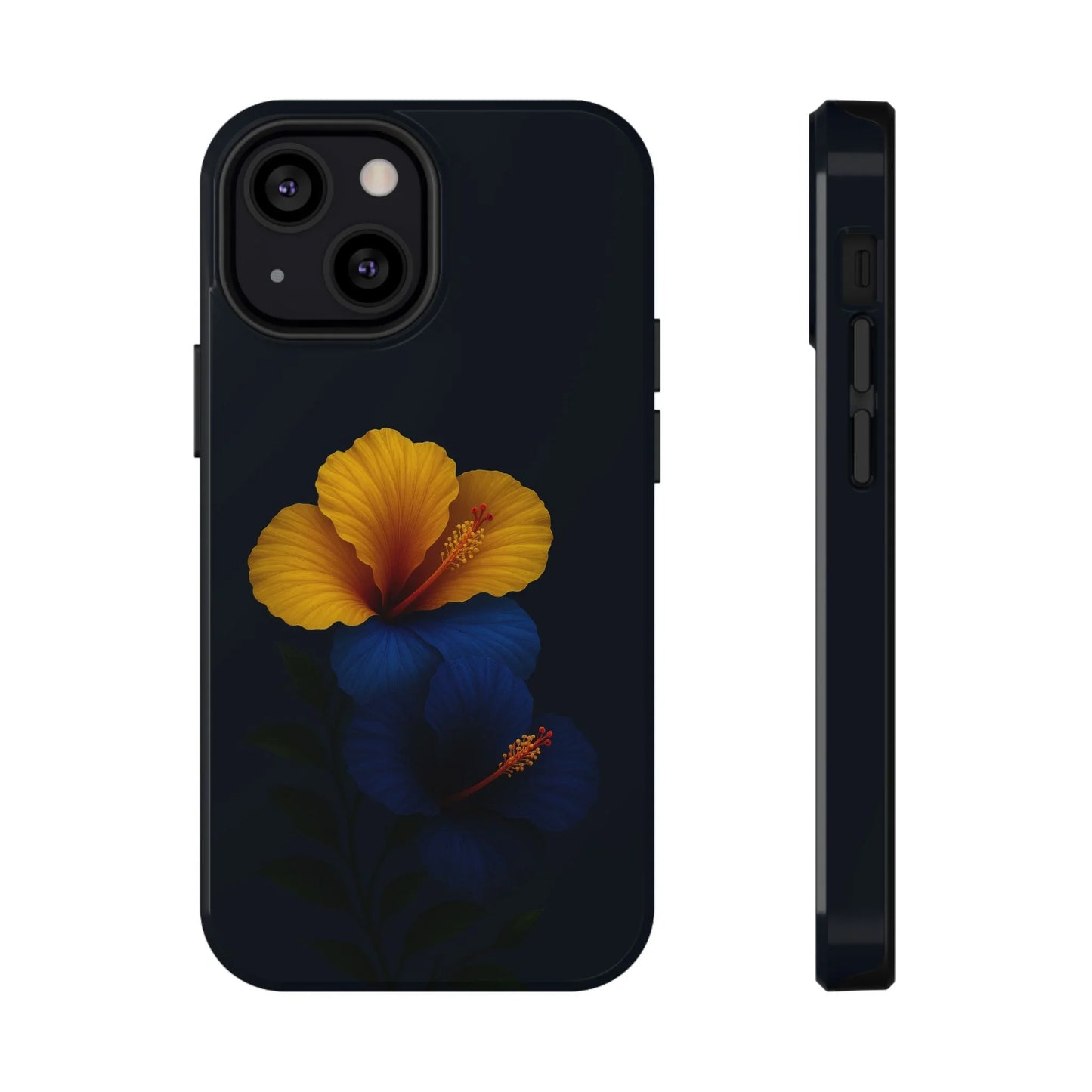 Elegant hibiscus phone case Impact-Resistant Cases for iPhone 12-16 and Samsung Galaxy S21-S22 Models - KarArmDesign