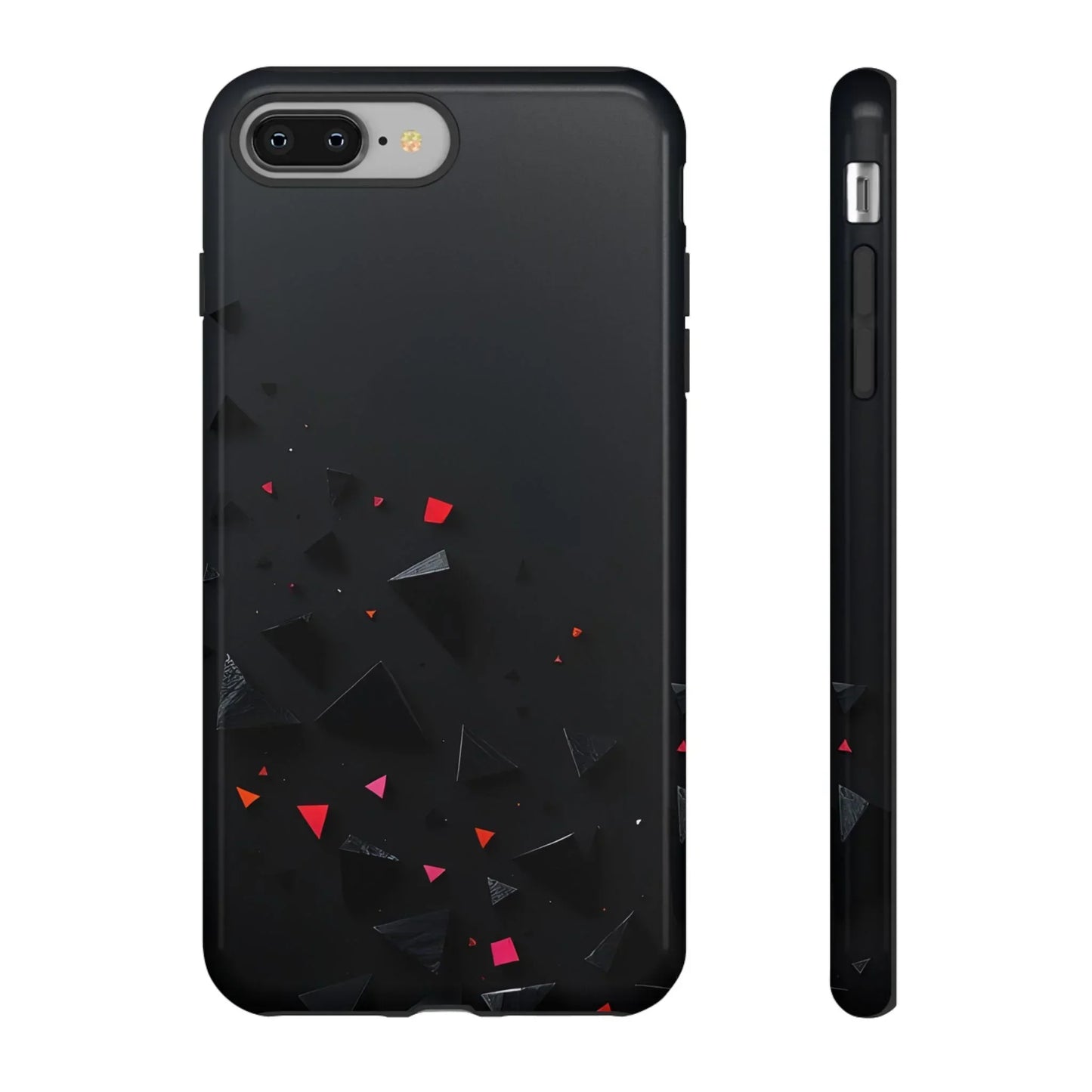 Black and Red Neon Phone Case for iPhone 8-16 and Pixel up to 9 Models - KarArmDesign
