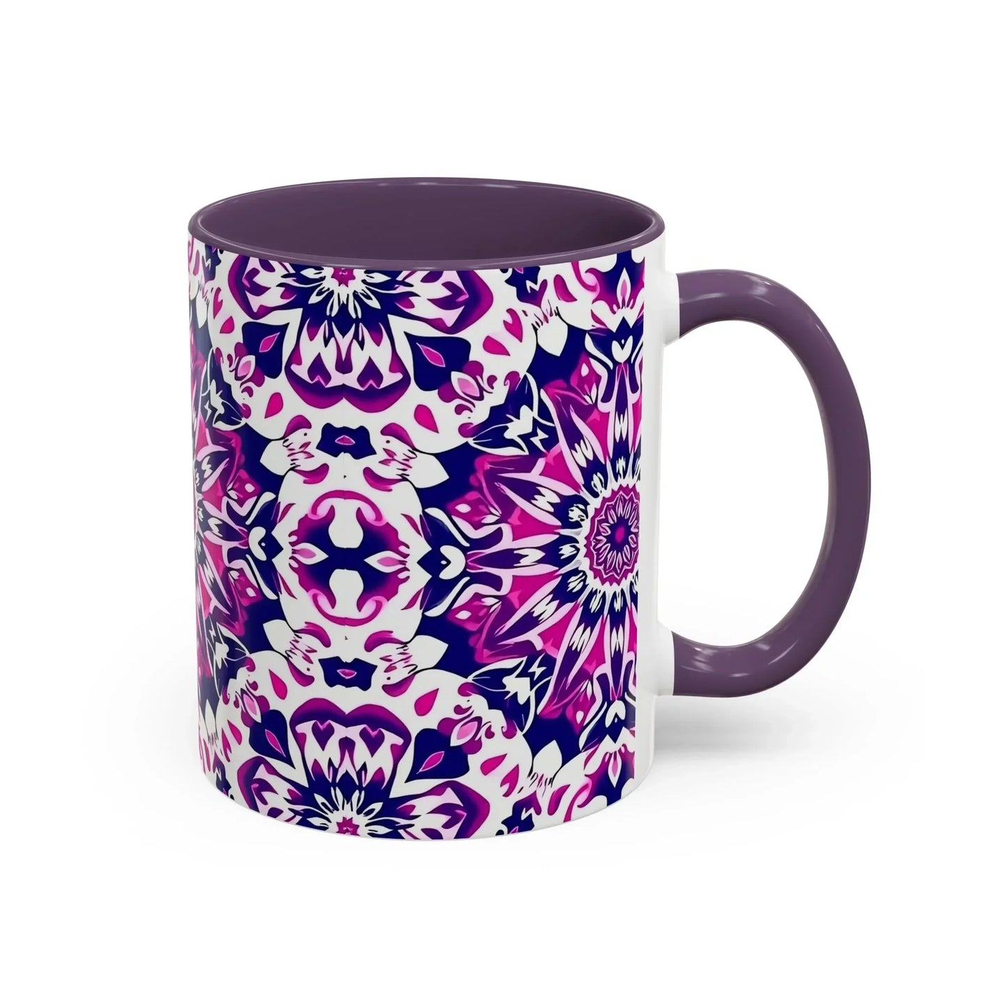 Vibrant Mandala Burst Ceramic Coffee Mug -11 & 15oz - KarArmDesign
