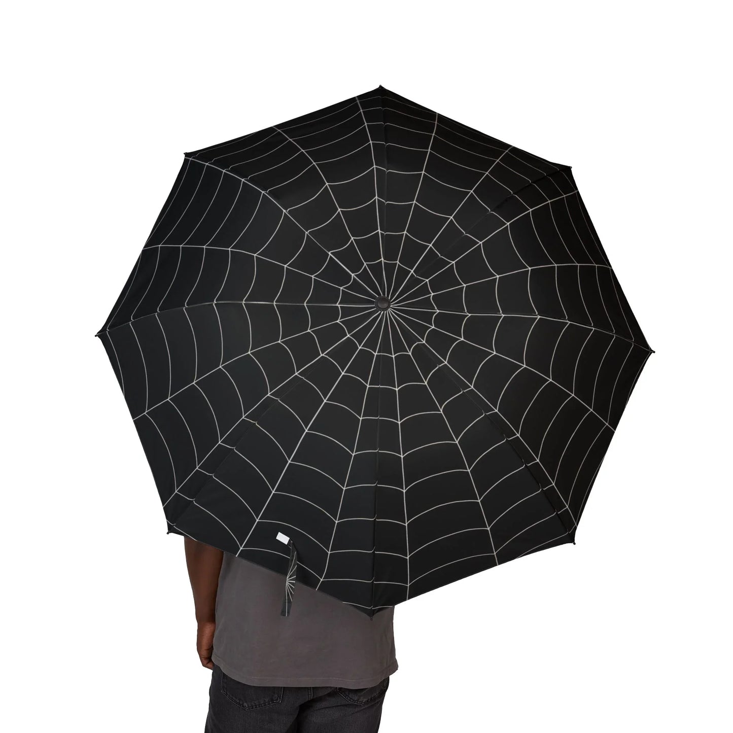 Spider Web Black Umbrella – Gothic Style Rain Protection - KarArmDesign