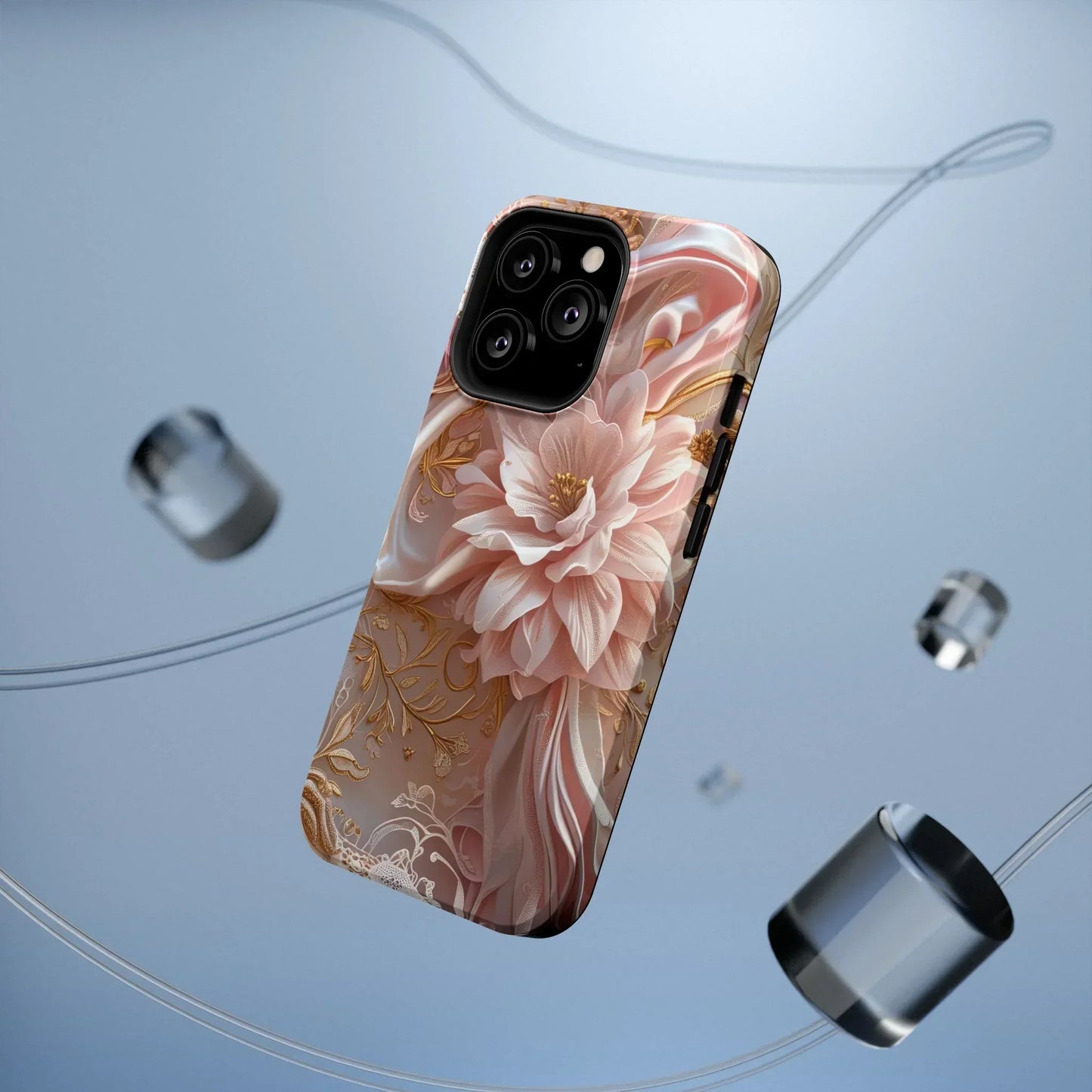 Elegant Floral Impact-Resistant Phone Case for iPhone 12-16 and Samsung Galaxy S21-S22 Models - KarArmDesign