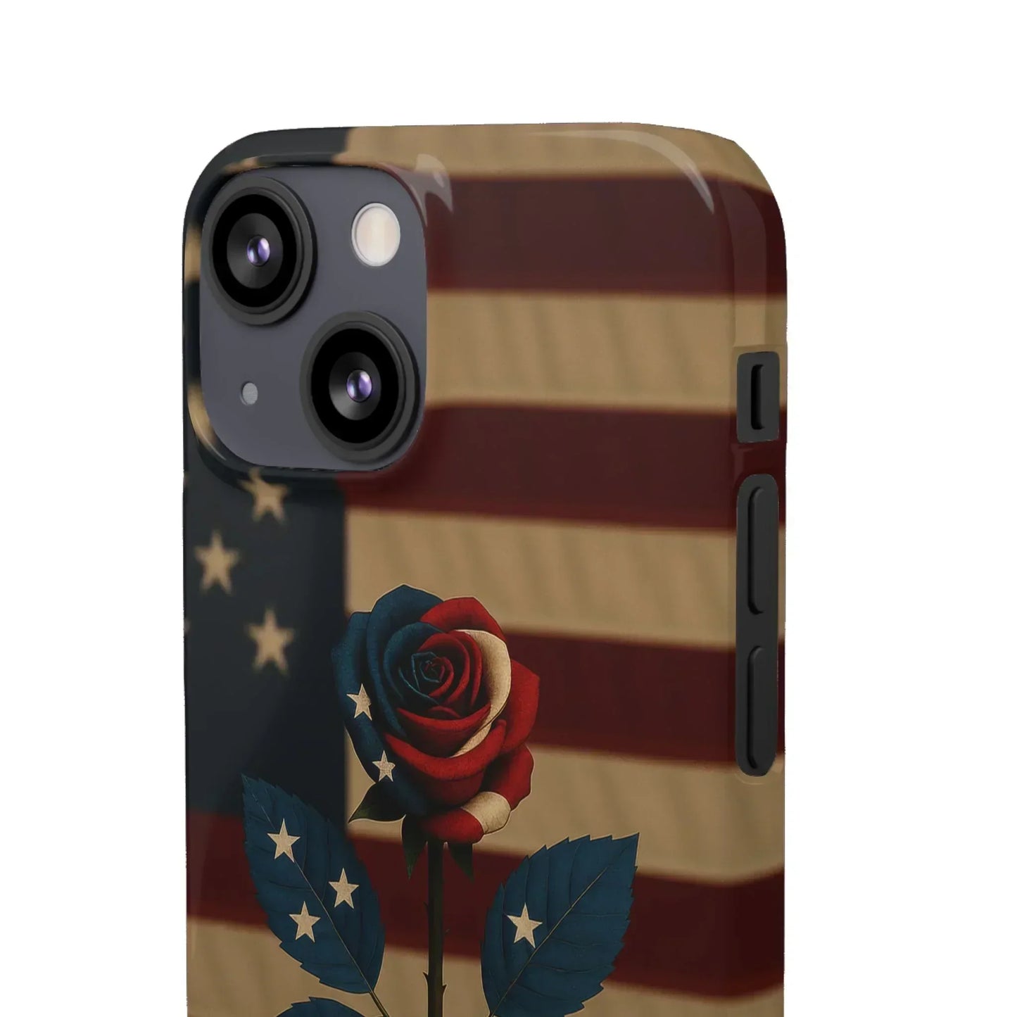 American Rose Flag Phone Case for iPhone 7-16 and Samsung Galaxy S10-S24 Models - KarArmDesign