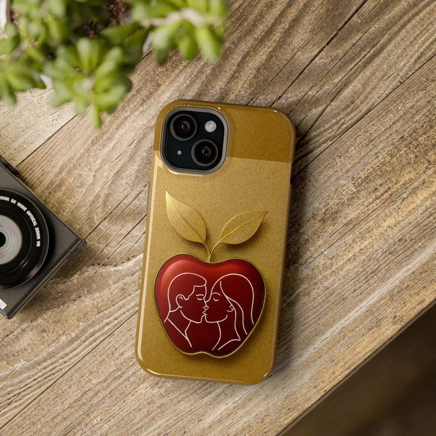 Romantic Apple Phone Case for iPhone 12-16 Models - KarArmDesign